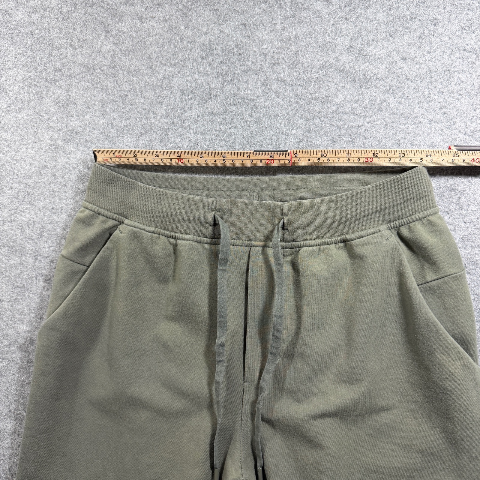 Lululemon ABC Jogger Mens M Olive Green Drawstring Ribbed Cuff Tapered thumbnail 7