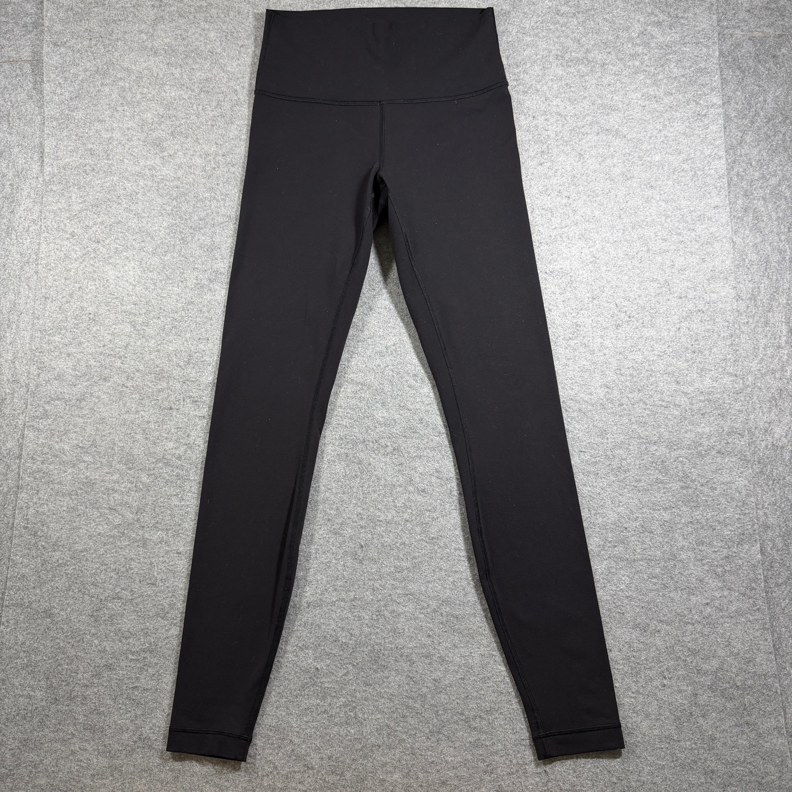 Lululemon Wunder Under Leggings Womens 6 Black High Rise Flatlock Seams Yoga thumbnail 2