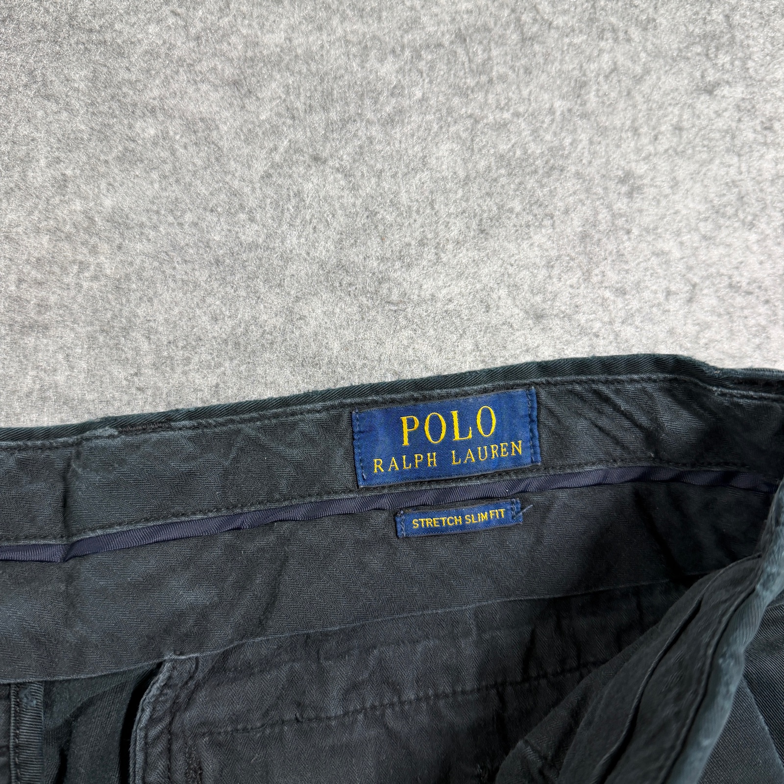 Polo Ralph Lauren Chino Pants Mens 33/32 Black Stretch Slim Fit Cotton Preppy thumbnail 3