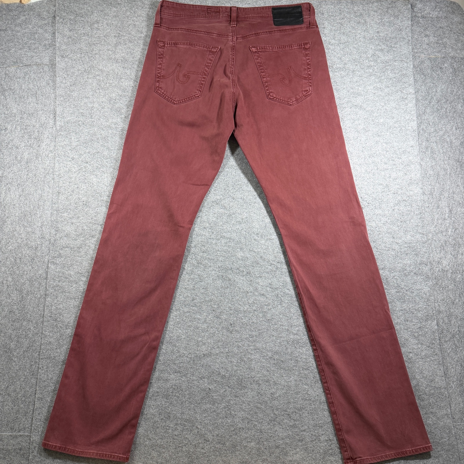 AG Adriano Goldschmied Graduate Pants Mens 31x34 Brick Red Tailored Straight Leg thumbnail 2