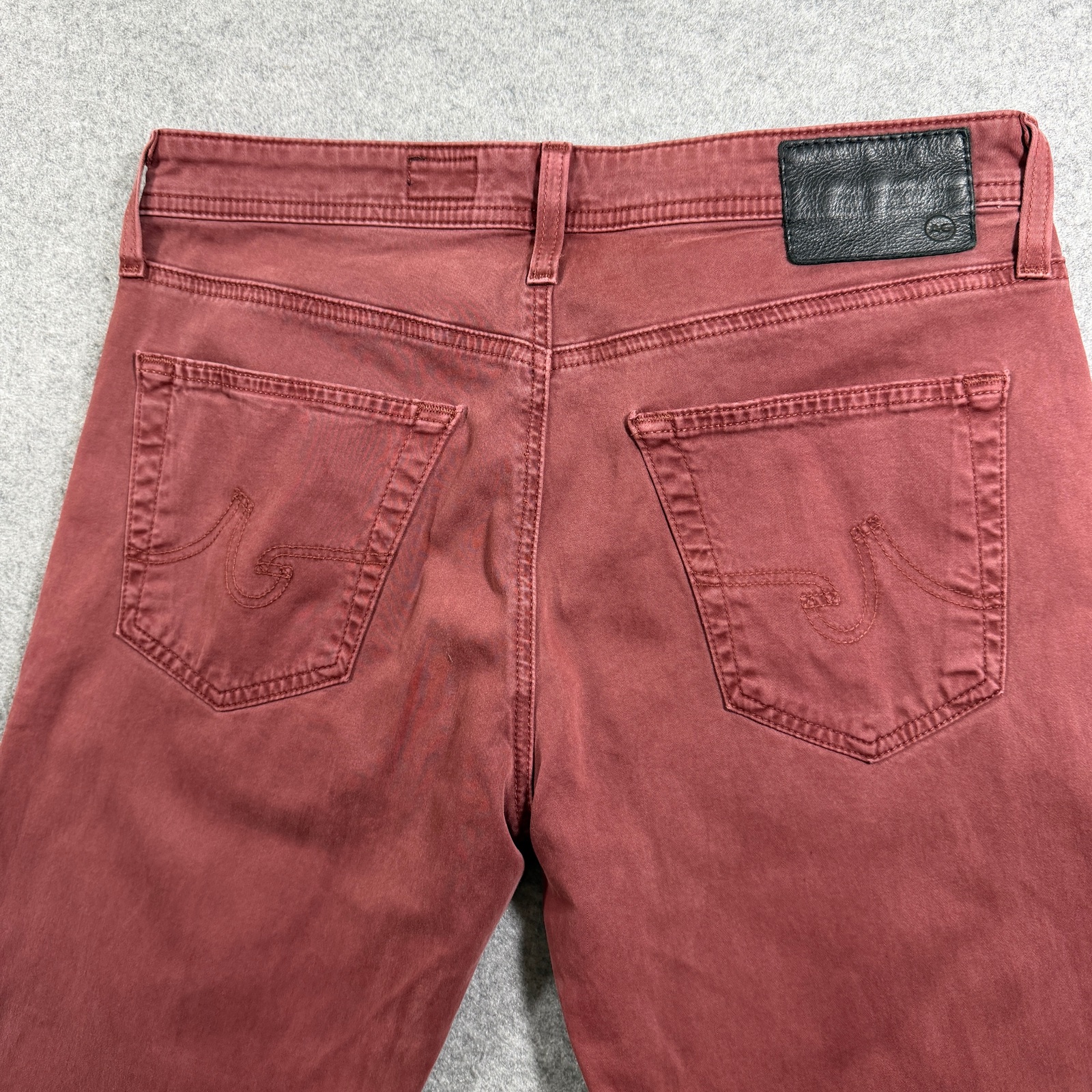 AG Adriano Goldschmied Graduate Pants Mens 31x34 Brick Red Tailored Straight Leg thumbnail 4