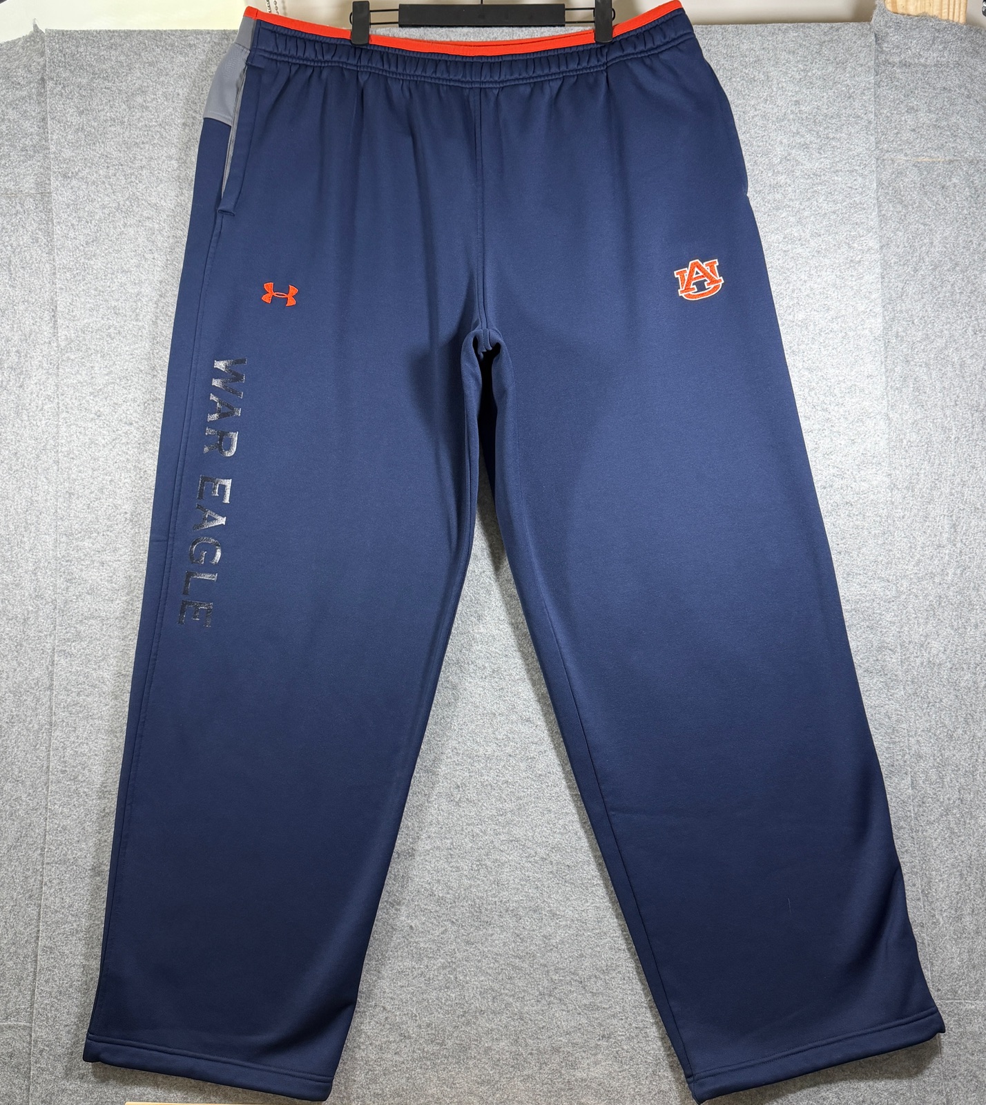 Under Armour Auburn Tigers Sweatpants Mens XXL Navy War Eagle Fleece Drawstring