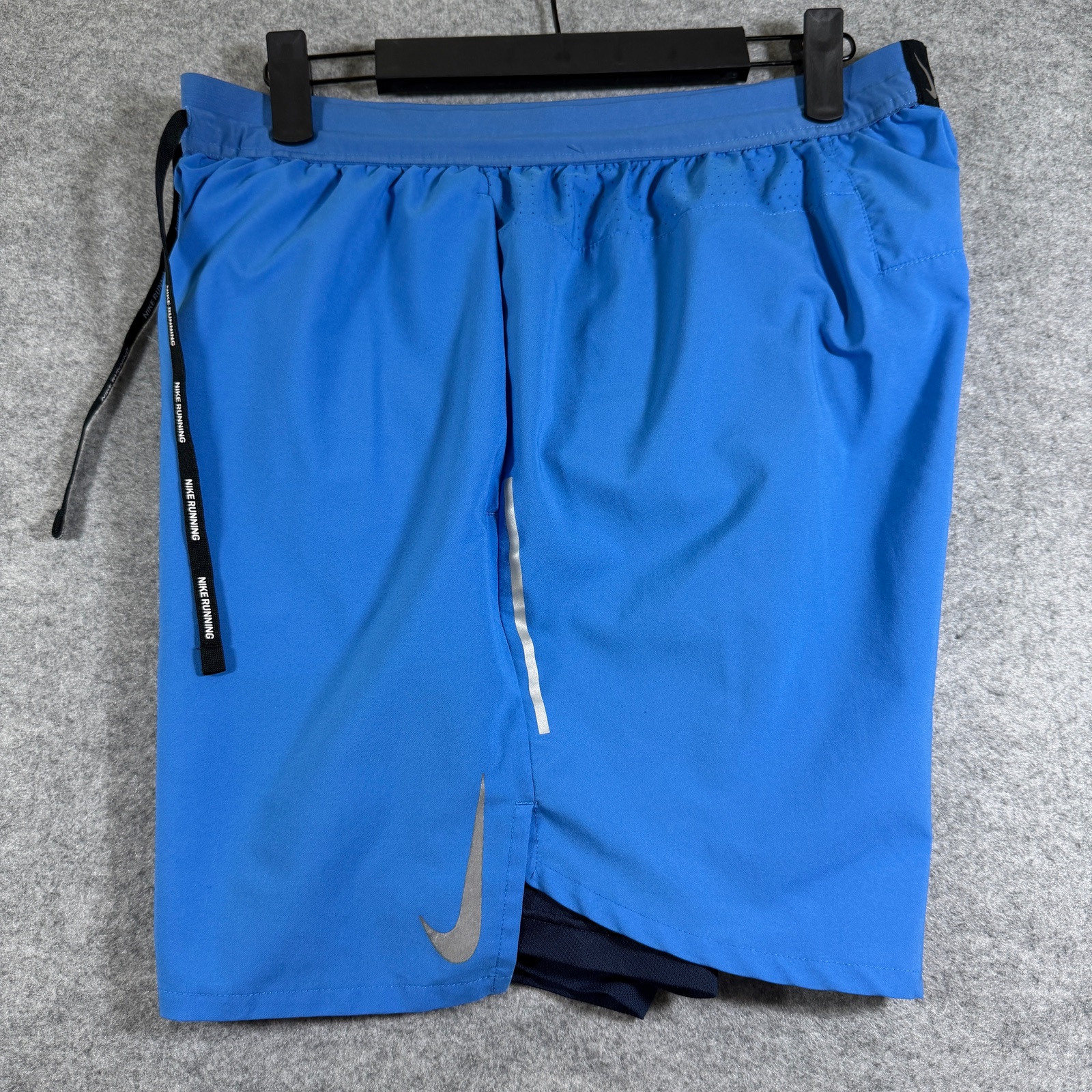 Nike Flex Stride Running Shorts Mens L Blue 2-In-1 Built-In Liner Zip Pockets thumbnail 5