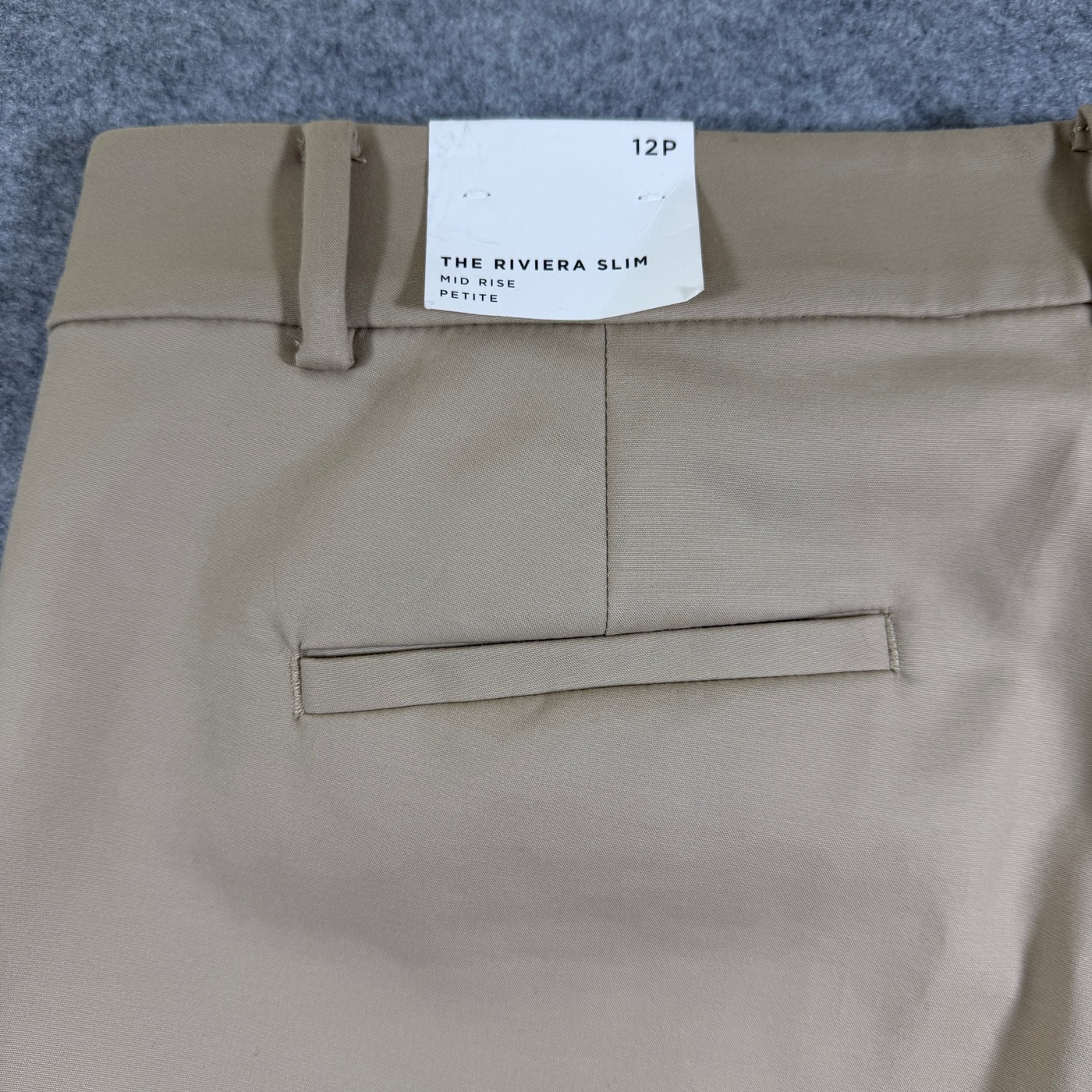 LOFT Riviera Slim Pants Womens 12P Khaki NWT Mid Rise Stretch Cotton Career thumbnail 4