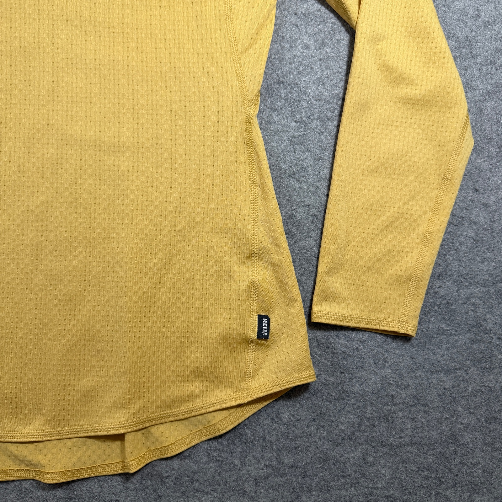 REI Co-op Long Sleeve Athletic Shirt Womens Small Breathable Yellow Mesh Stretch thumbnail 6