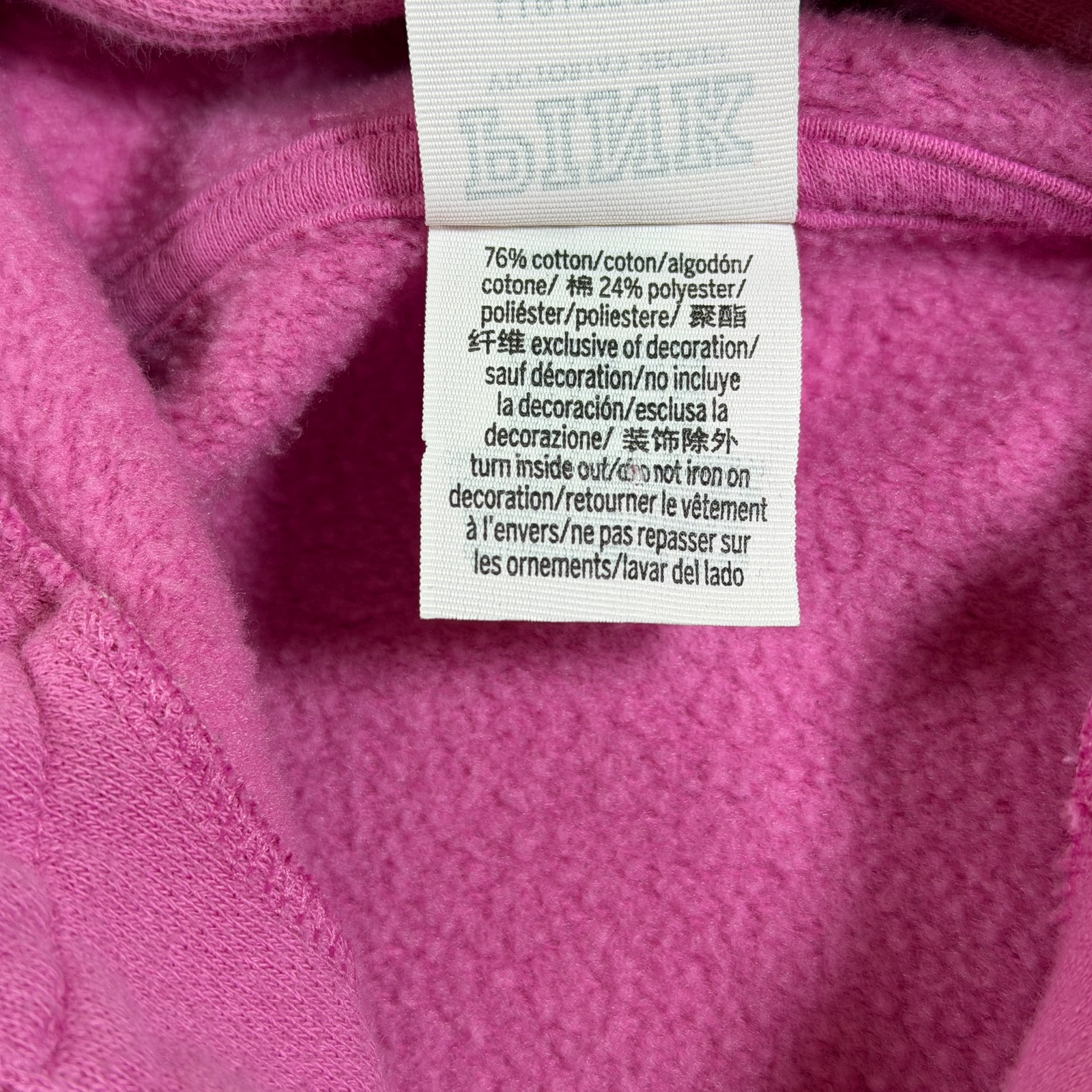 Victorias Secret PINK Cropped Logo Hoodie Womens L Full Zip Fleece Drop Shoulder thumbnail 10