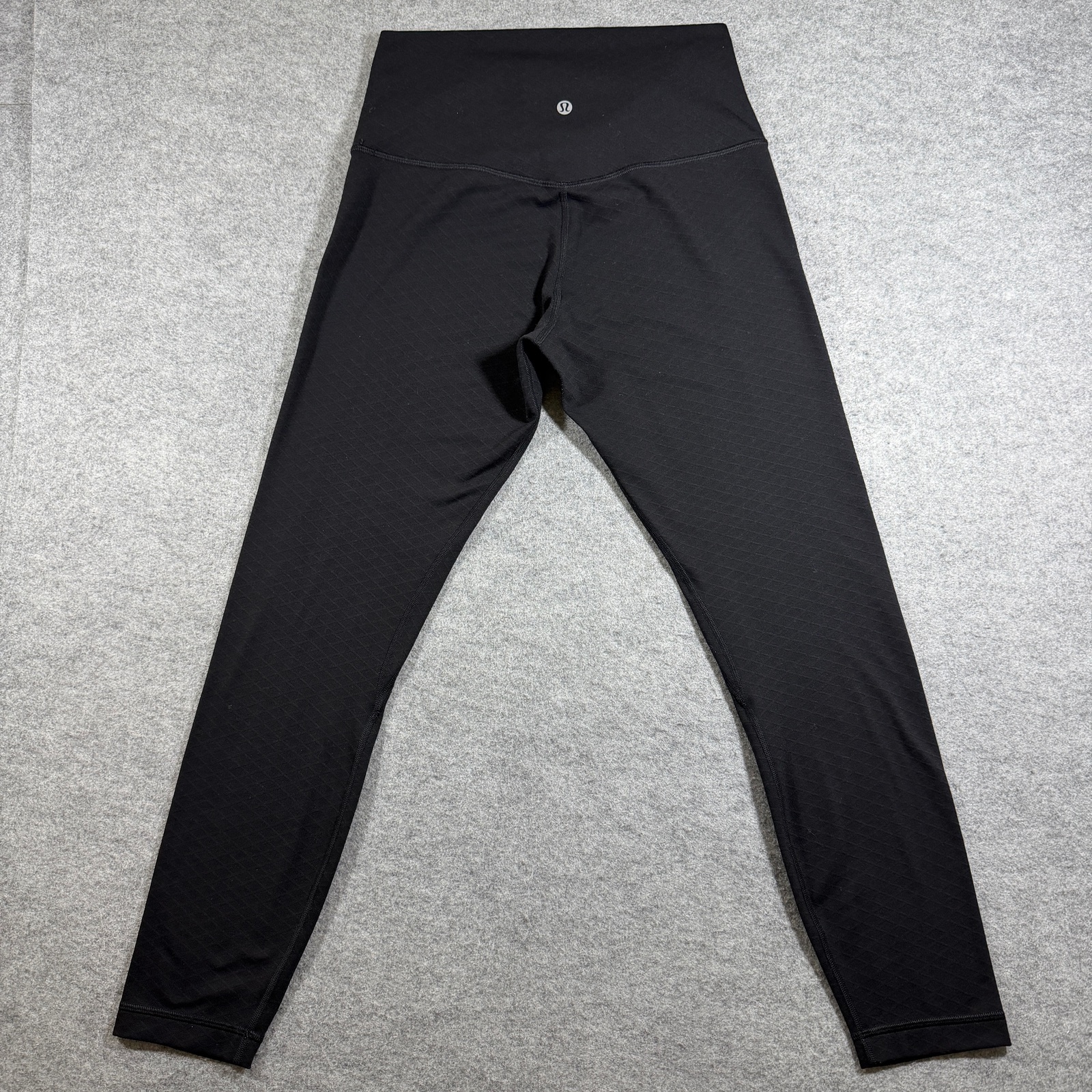 Lululemon Align Leggings Womens 8 Black High Rise Diamond Textured Yoga Pants