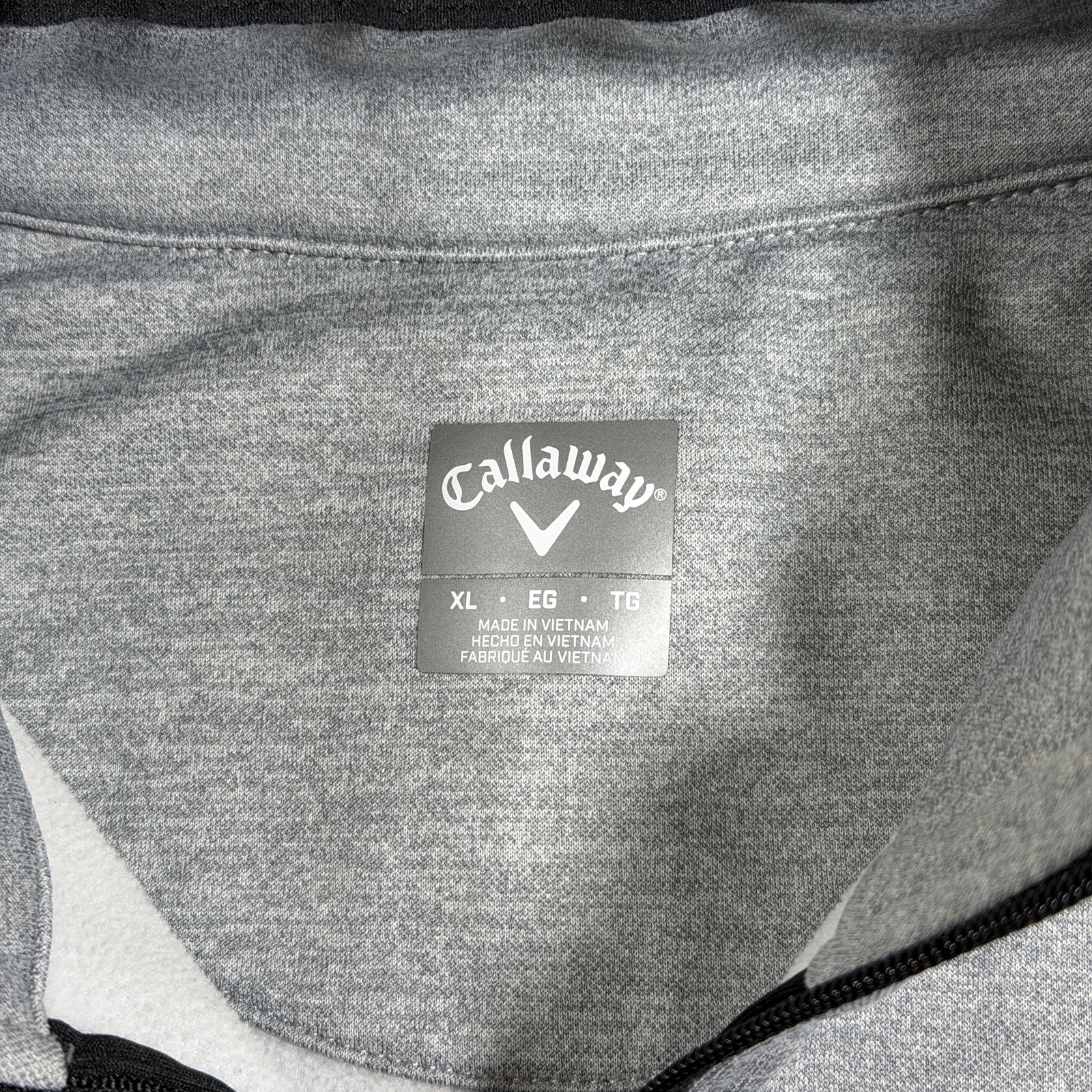 Callaway 1/4 Zip Golf Pullover Men XL Gray Fleece Lined Cold Weather Performance thumbnail 3