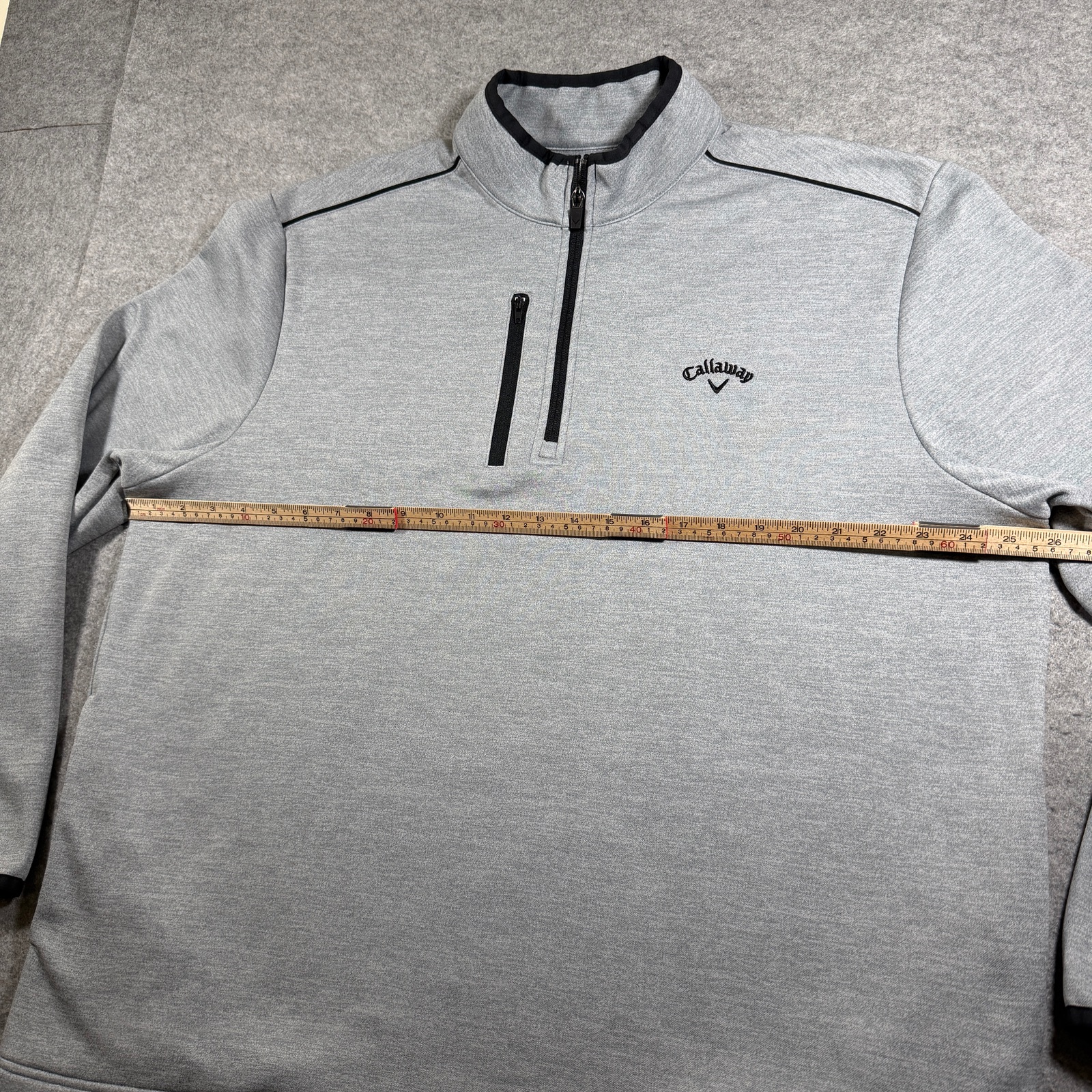 Callaway 1/4 Zip Golf Pullover Men XL Gray Fleece Lined Cold Weather Performance thumbnail 7