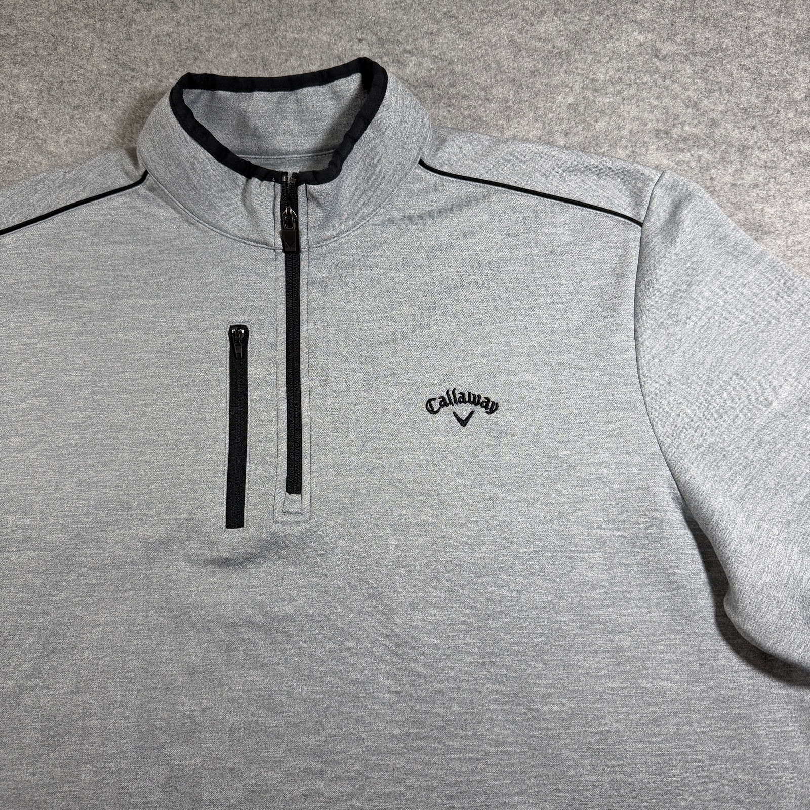 Callaway 1/4 Zip Golf Pullover Men XL Gray Fleece Lined Cold Weather Performance thumbnail 9
