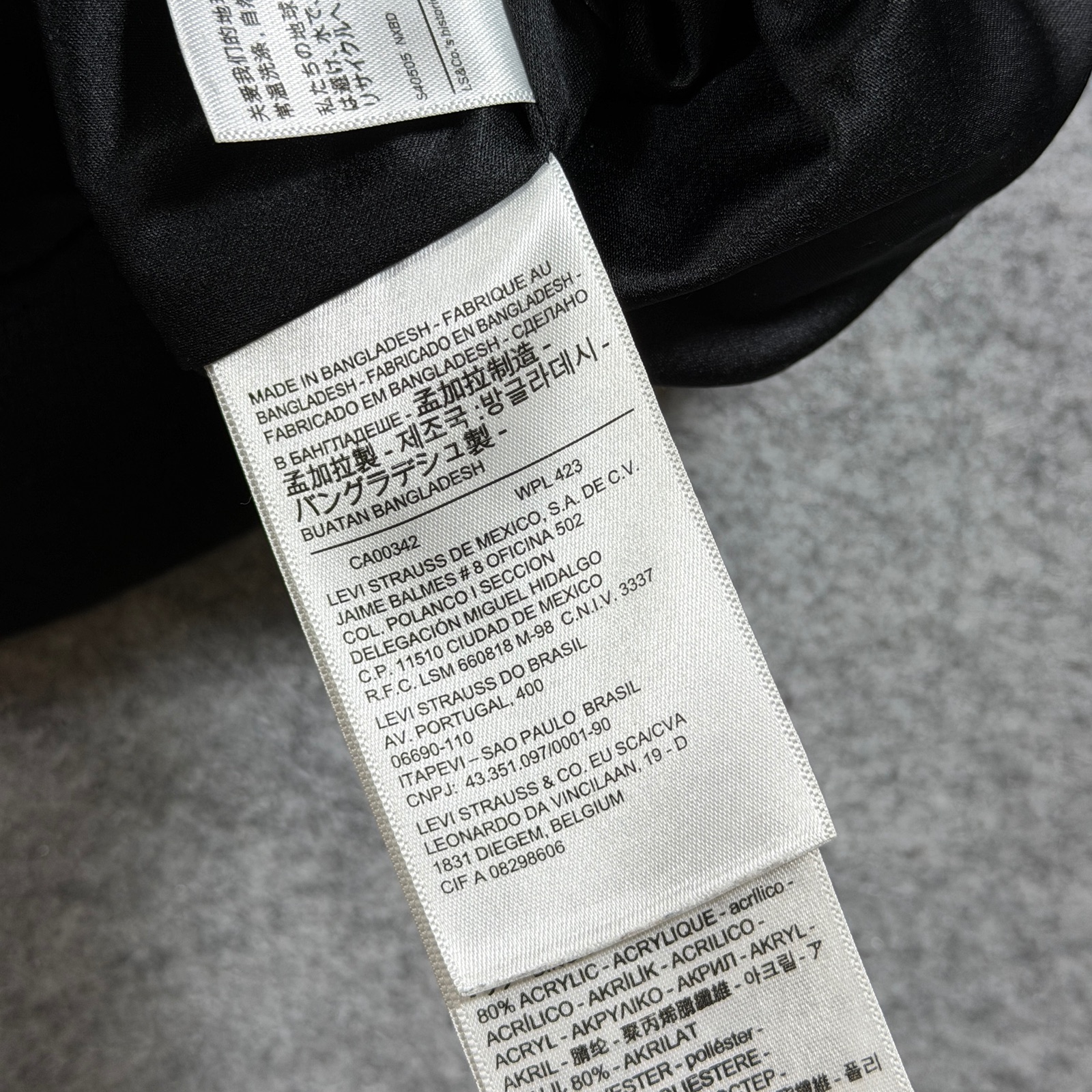 Levi's MA-1 Bomber Jacket Mens M Black Heavyweight Military Flight Zip Front thumbnail 9