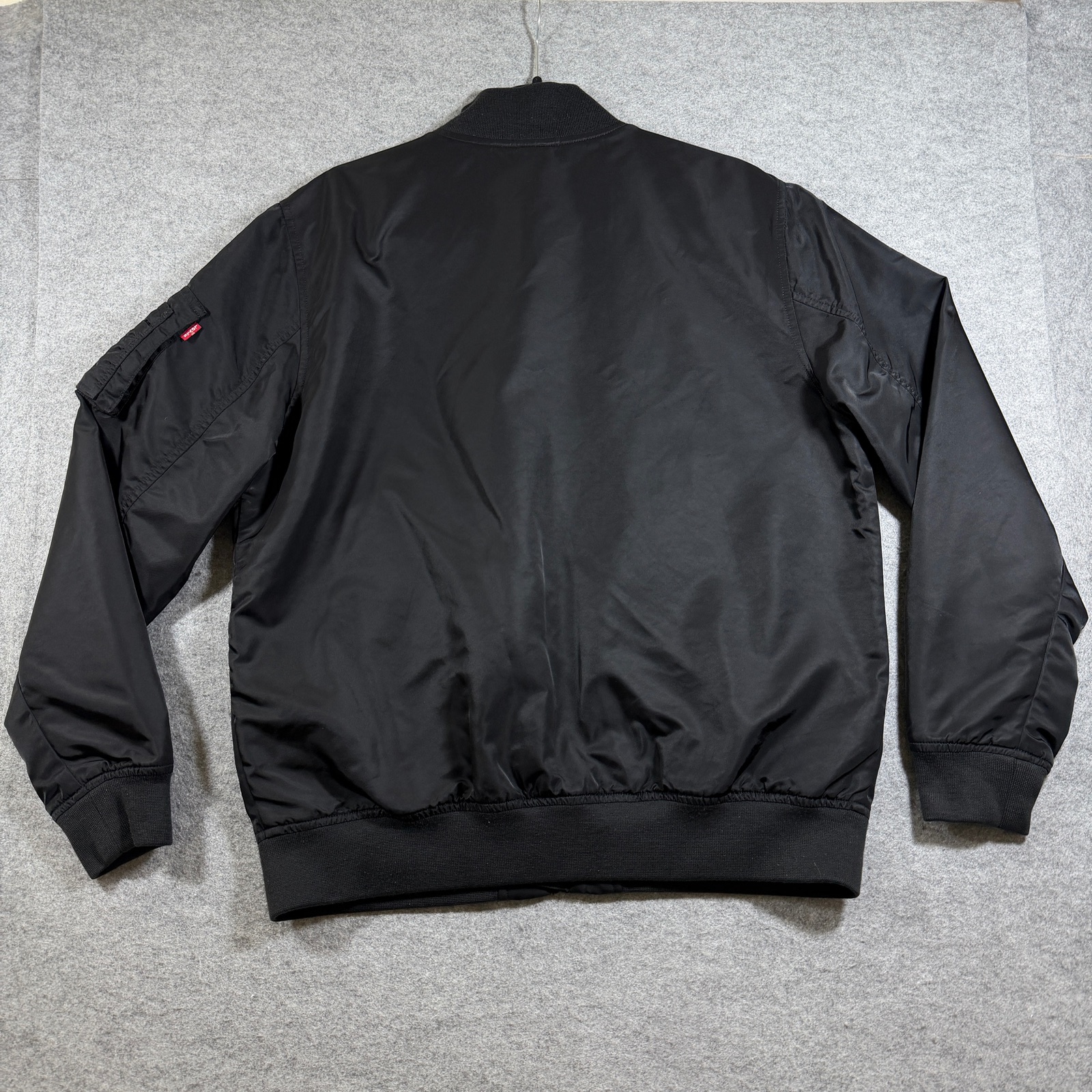 Levi's MA-1 Bomber Jacket Mens M Black Heavyweight Military Flight Zip Front thumbnail 15
