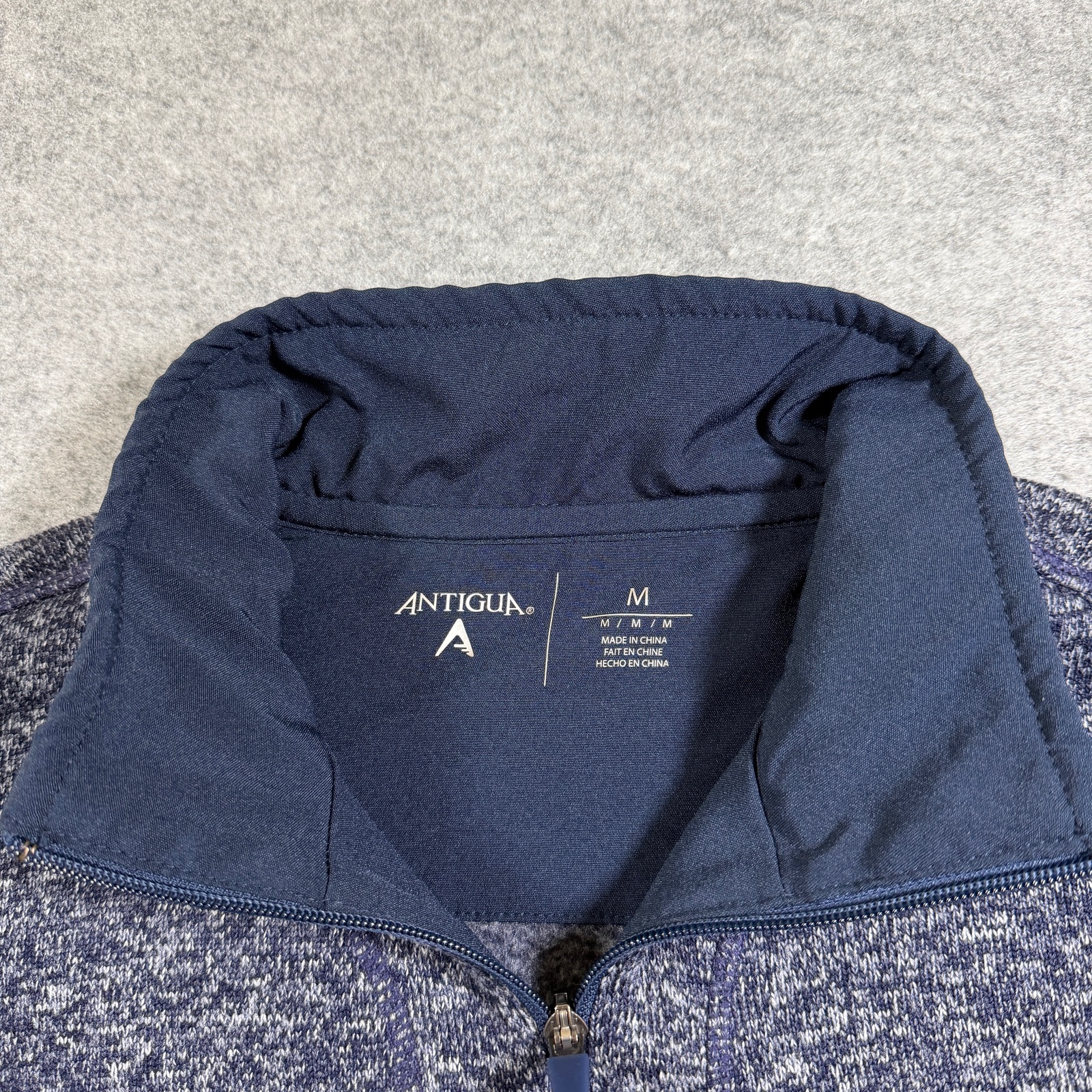 Antigua Buffalo Bills 1/4 Zip Pullover Mens M Navy Fleece NFL Zipper Pocket thumbnail 5