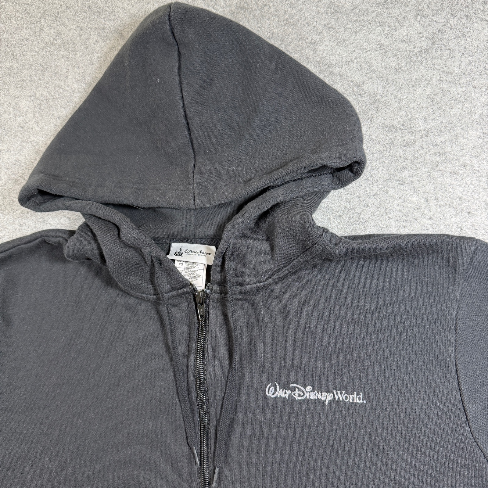 Disney Parks Hoodie Mens 2X Black Walt Disney World Castle Dome Graphic Pullover thumbnail 3