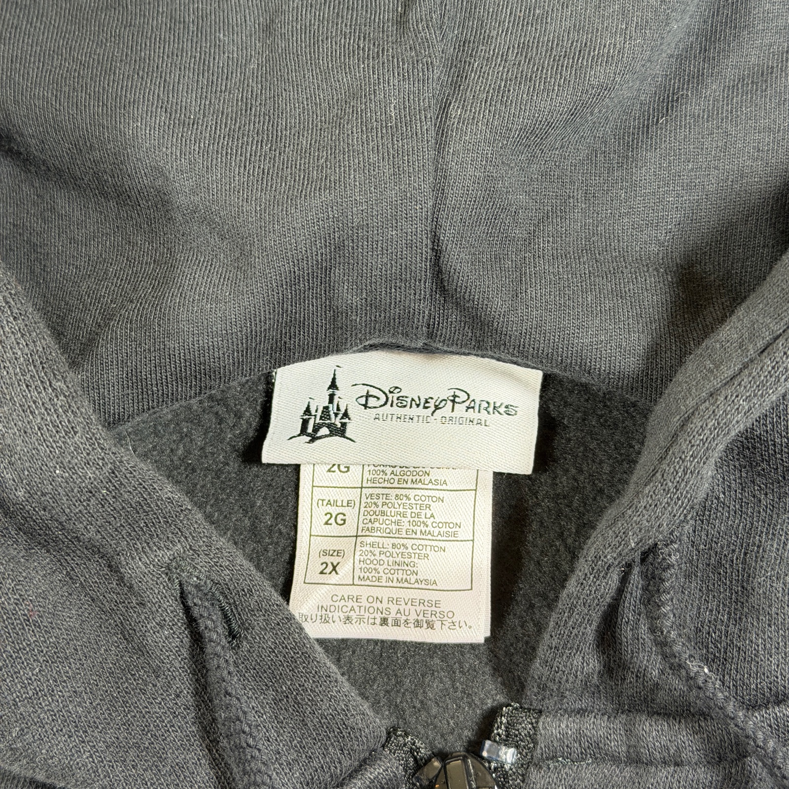 Disney Parks Hoodie Mens 2X Black Walt Disney World Castle Dome Graphic Pullover thumbnail 5