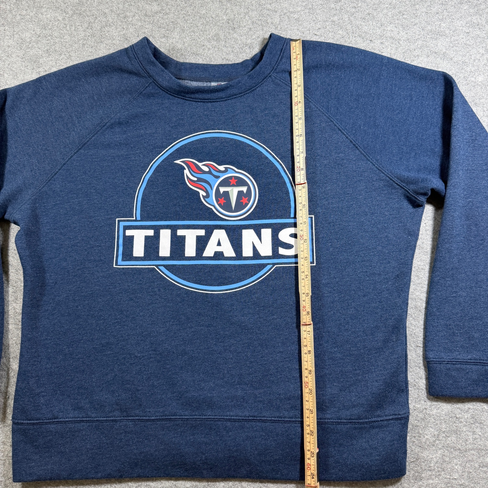 NFL Team Apparel Sweatshirt Womens XL Navy Tennessee Titans Crew Neck Raglan thumbnail 6