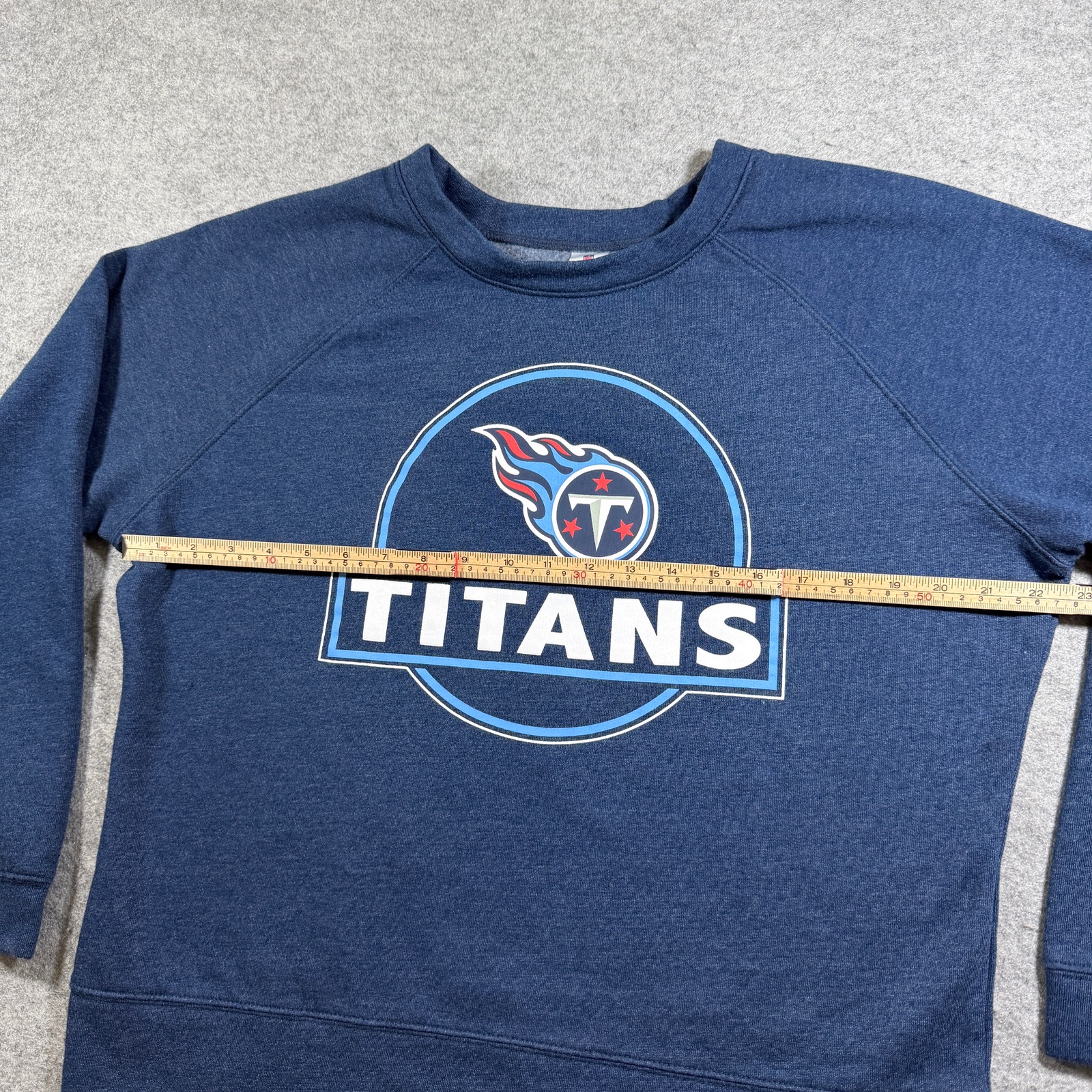 NFL Team Apparel Sweatshirt Womens XL Navy Tennessee Titans Crew Neck Raglan thumbnail 7
