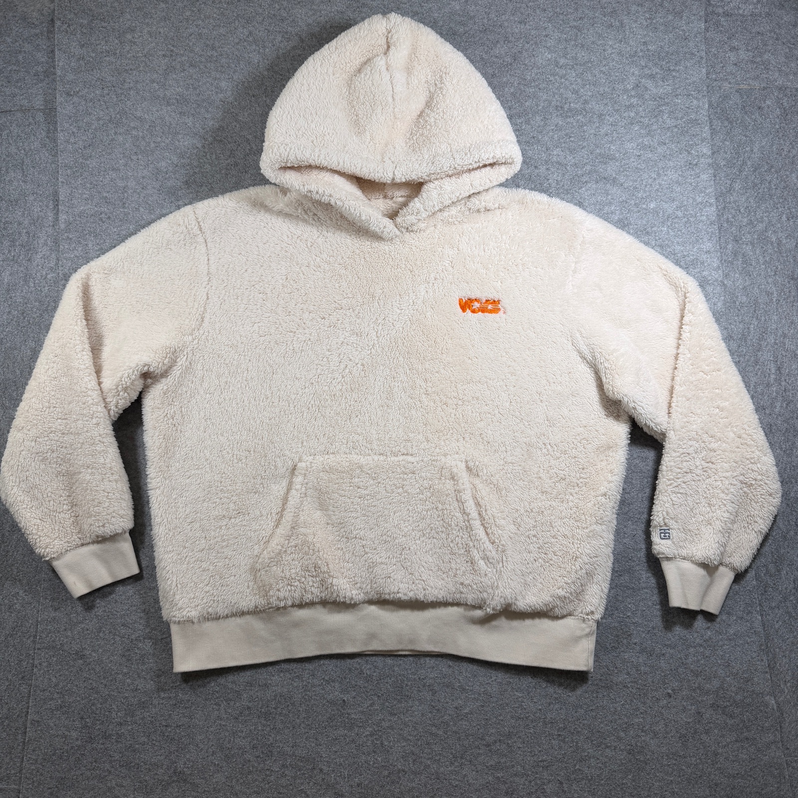 Tennessee Volunteers Sherpa Fleece Hoodie Mens XL Cream Plush NCAA Tailgate