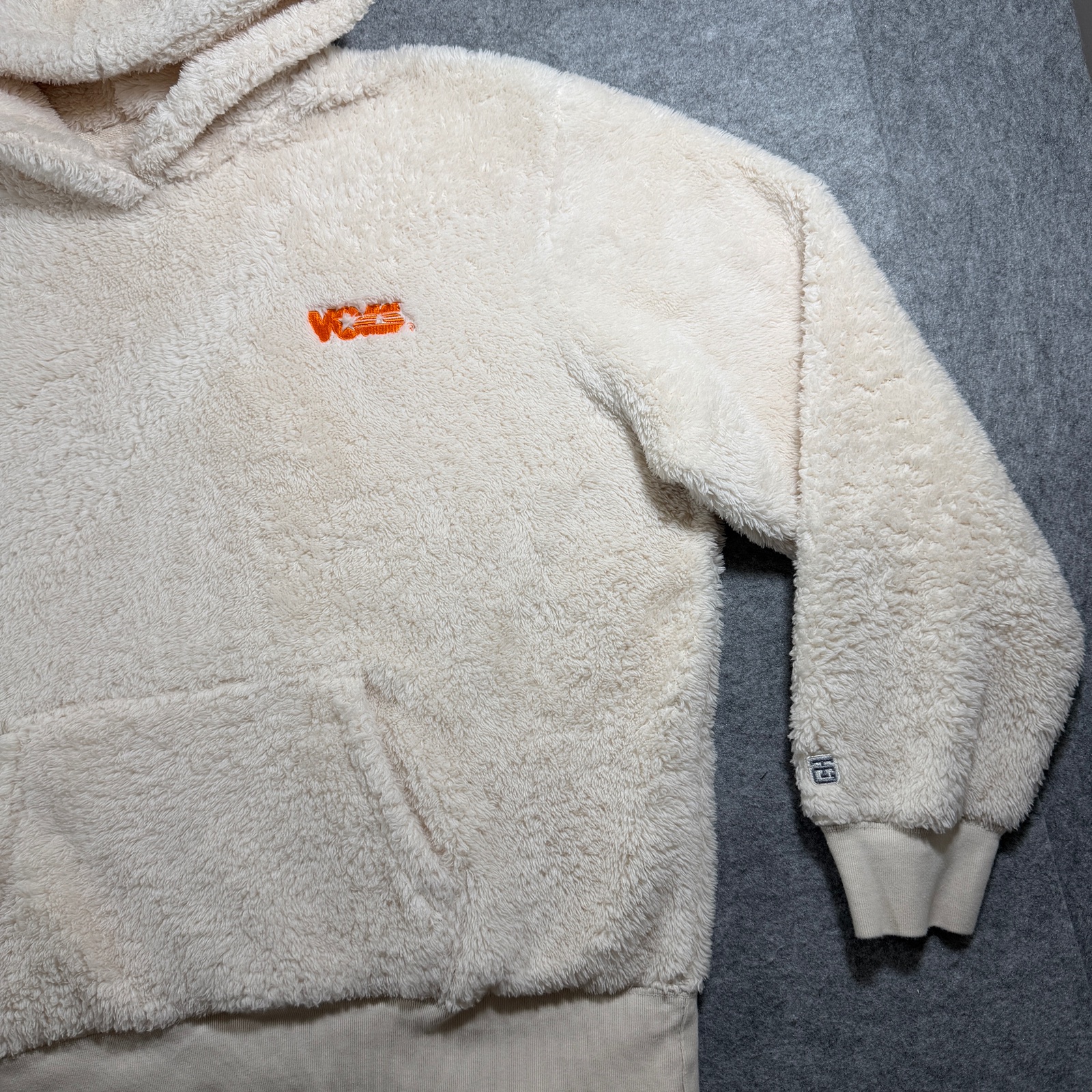 Tennessee Volunteers Sherpa Fleece Hoodie Mens XL Cream Plush NCAA Tailgate thumbnail 3