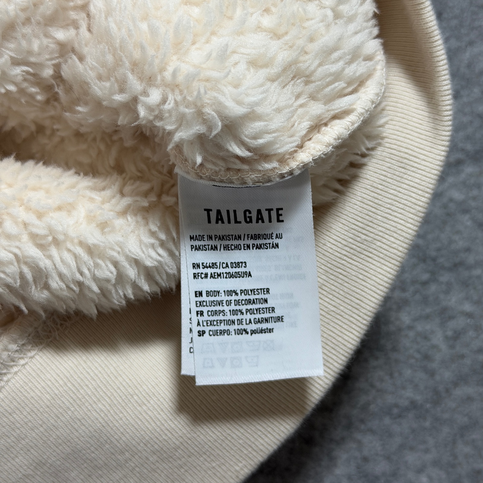 Tennessee Volunteers Sherpa Fleece Hoodie Mens XL Cream Plush NCAA Tailgate thumbnail 10