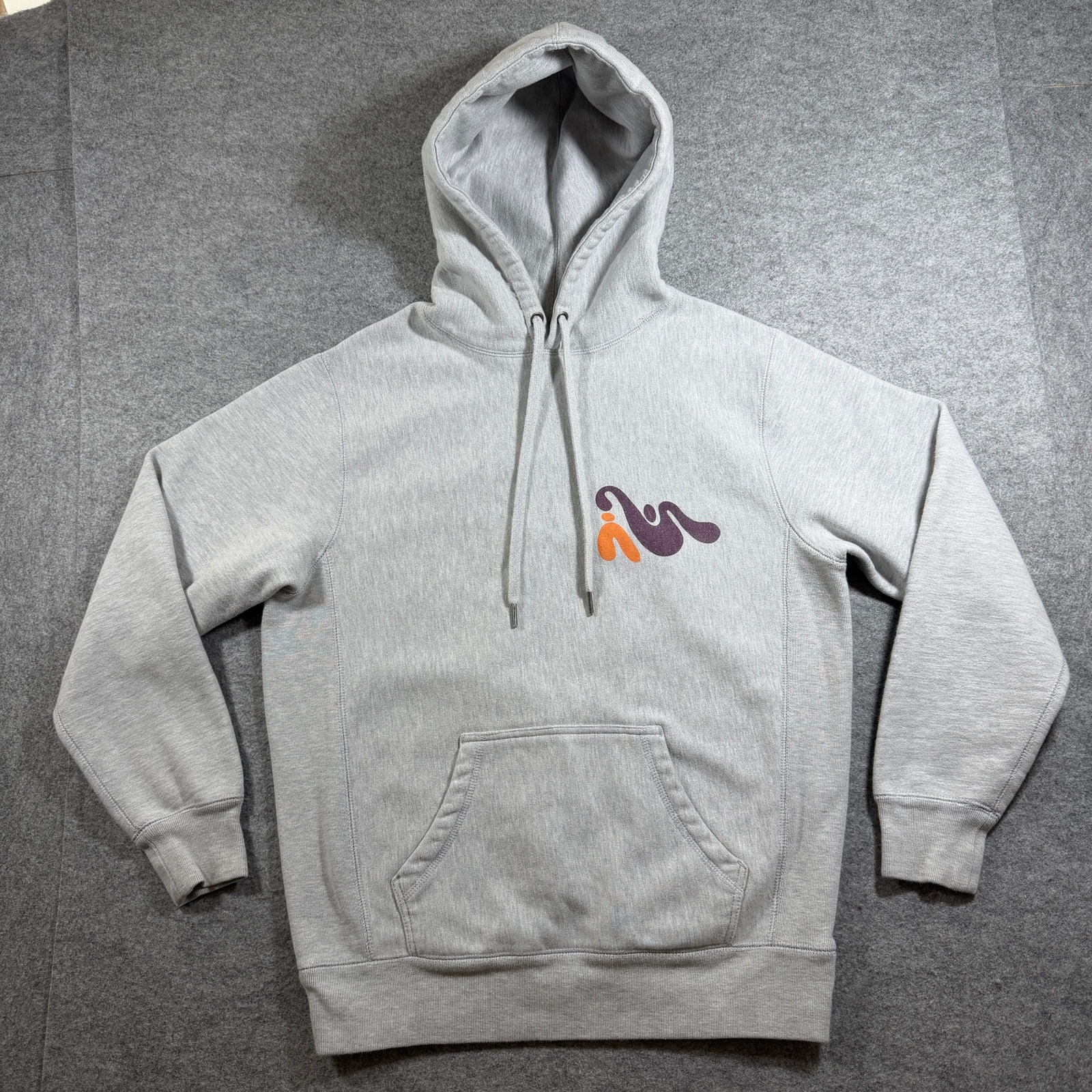 Astronaut Monastery Hoodie Mens S Gray Graphic Streetwear Pullover Heavyweight
