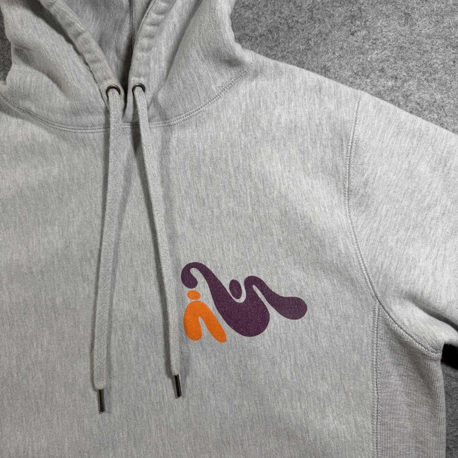 Astronaut Monastery Hoodie Mens S Gray Graphic Streetwear Pullover Heavyweight thumbnail 4