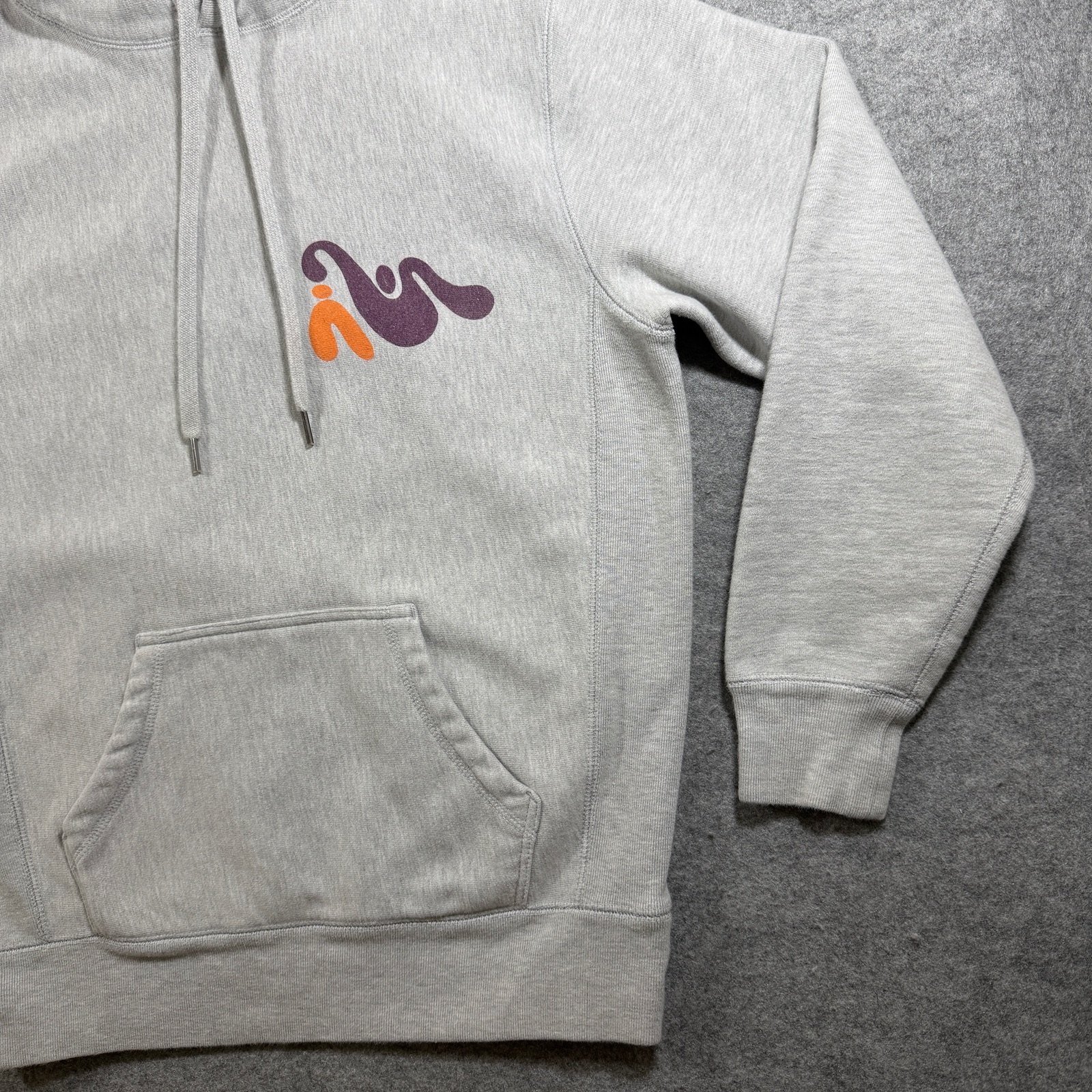 Astronaut Monastery Hoodie Mens S Gray Graphic Streetwear Pullover Heavyweight thumbnail 9