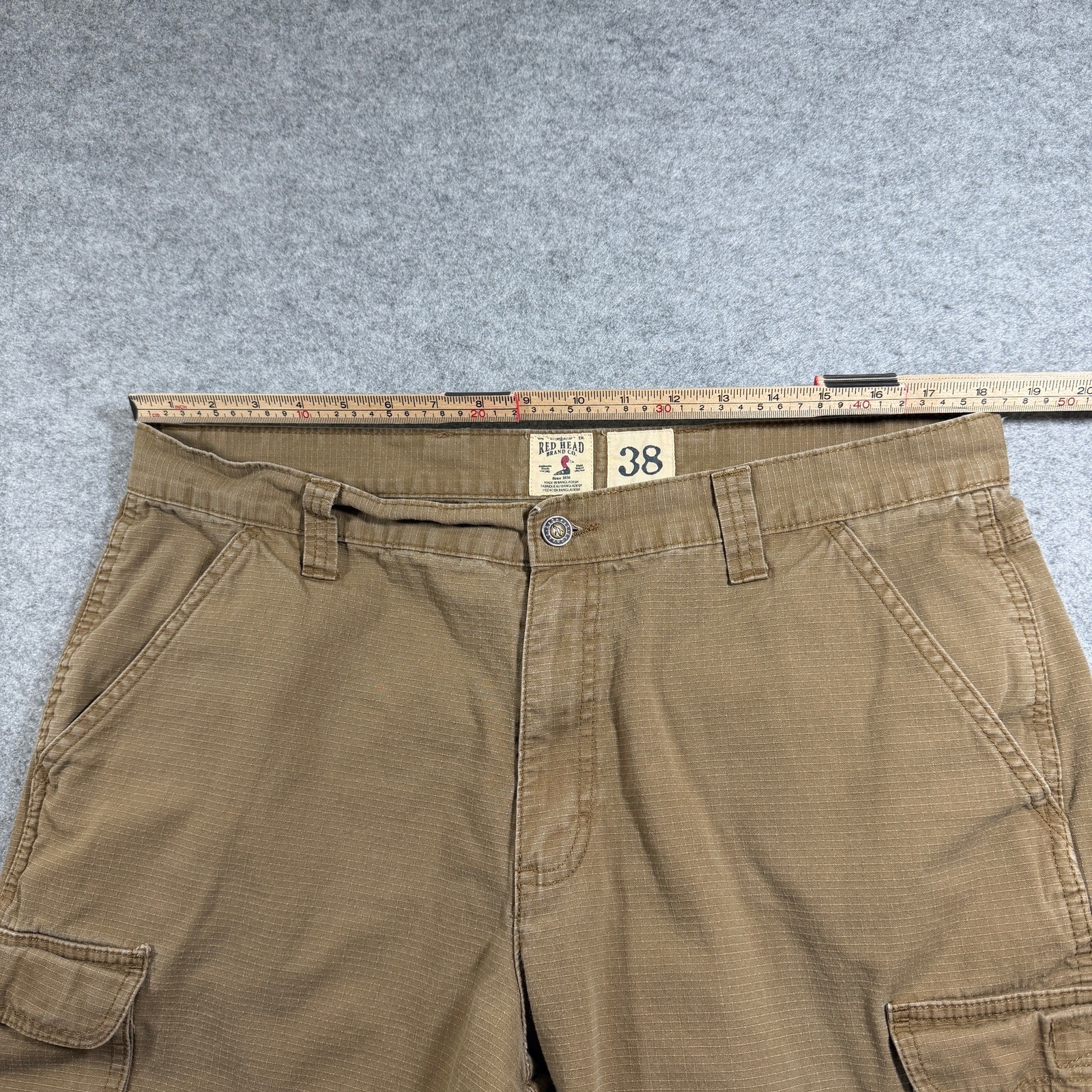 RedHead Cargo Shorts Mens 38 Dark Khaki Ripstop Utility Workwear Hunting Hiking thumbnail 6