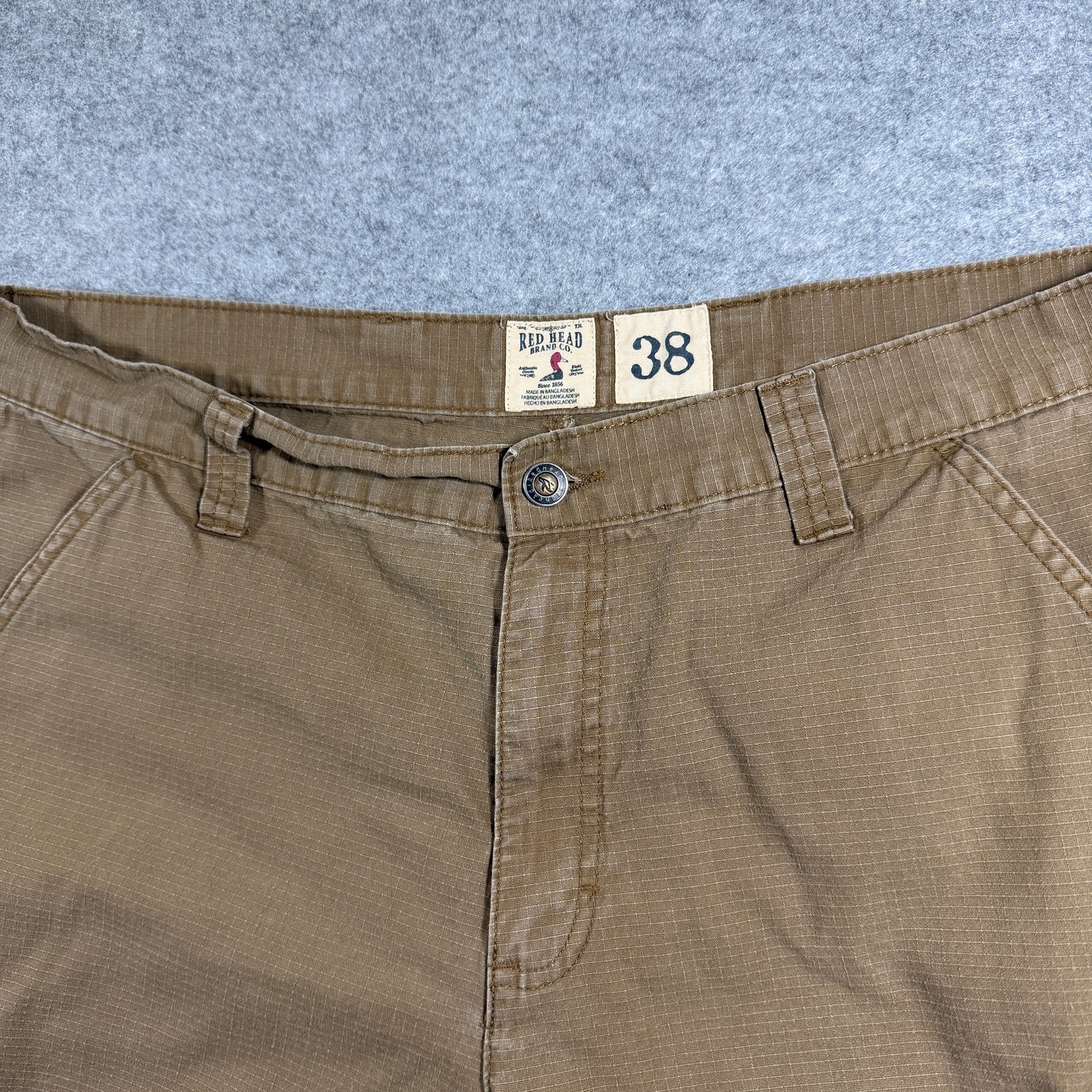 RedHead Cargo Shorts Mens 38 Dark Khaki Ripstop Utility Workwear Hunting Hiking thumbnail 9