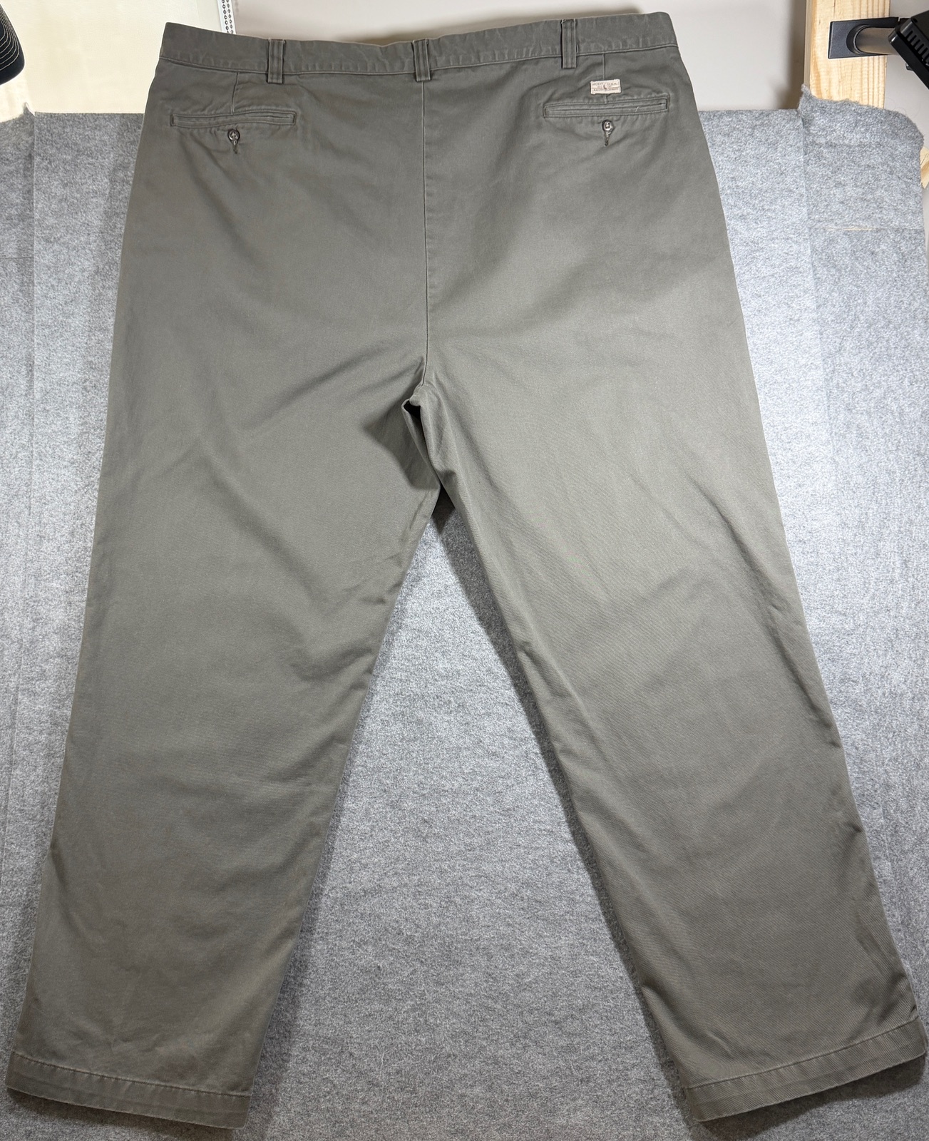 Vintage 90s Polo Ralph Lauren Andrew Pants Mens 48x32 Olive Pleated Cotton Chino thumbnail 2