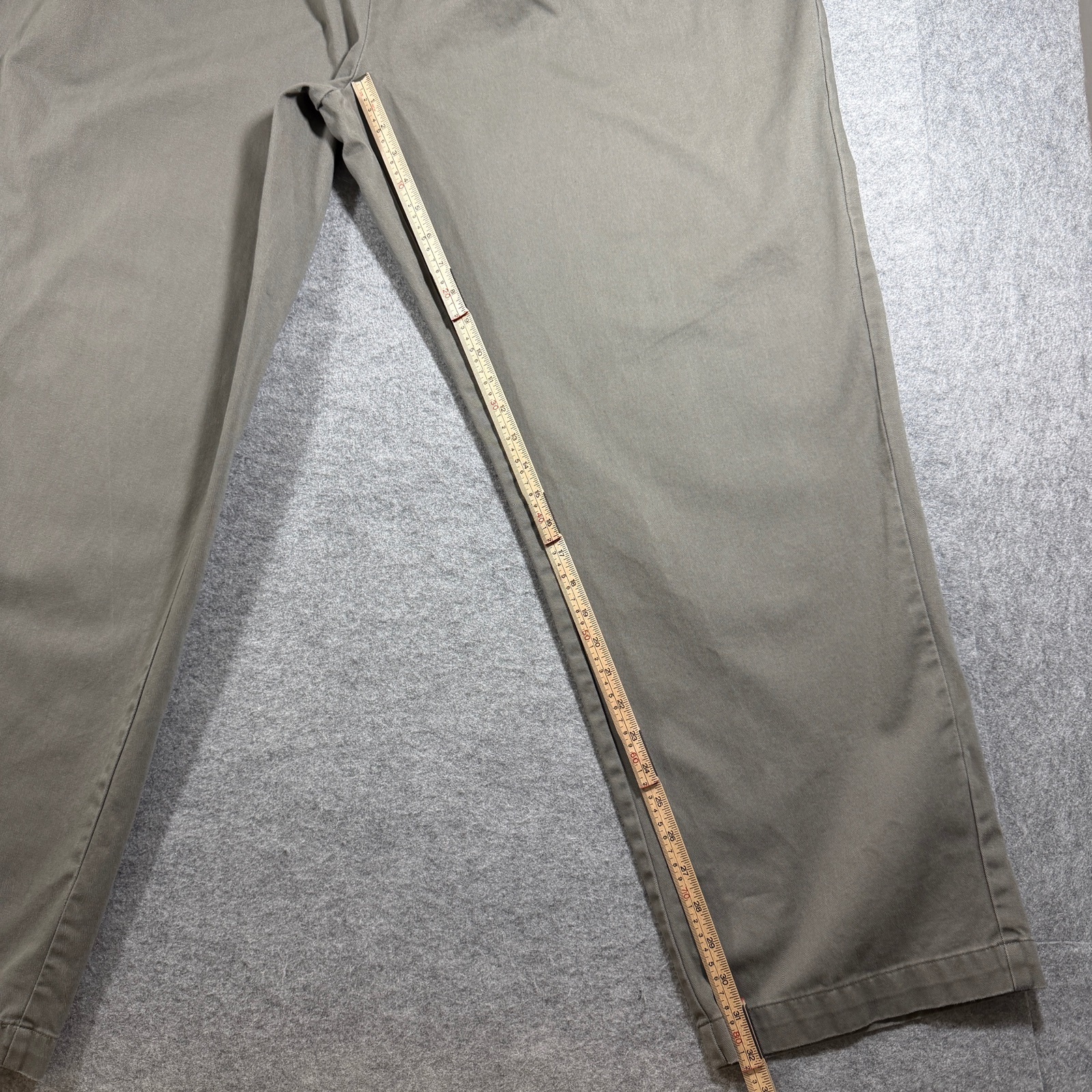 Vintage 90s Polo Ralph Lauren Andrew Pants Mens 48x32 Olive Pleated Cotton Chino thumbnail 8