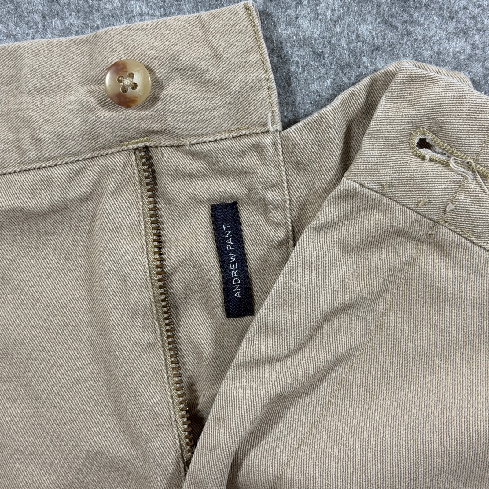 Vintage 90s Polo Ralph Lauren Andrew Pants Mens 48x32 Khaki Pleated Cotton Chino thumbnail 4