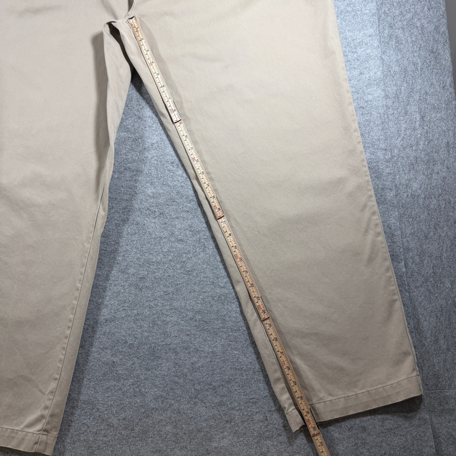 Vintage 90s Polo Ralph Lauren Andrew Pants Mens 48x32 Khaki Pleated Cotton Chino thumbnail 8