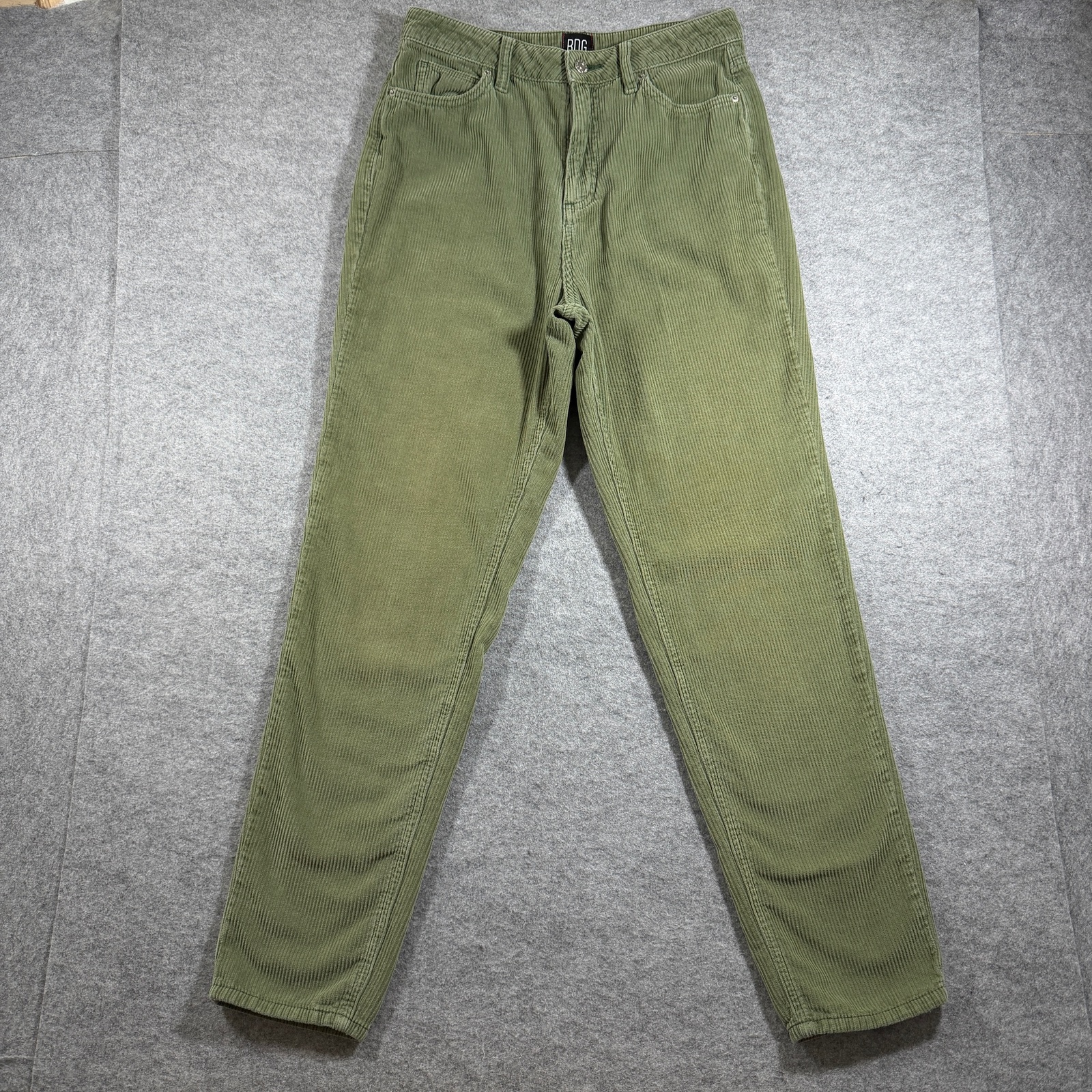 BDG Urban Outfitters Corduroy Pants Womens 28 Olive Green Mom High Rise Cotton