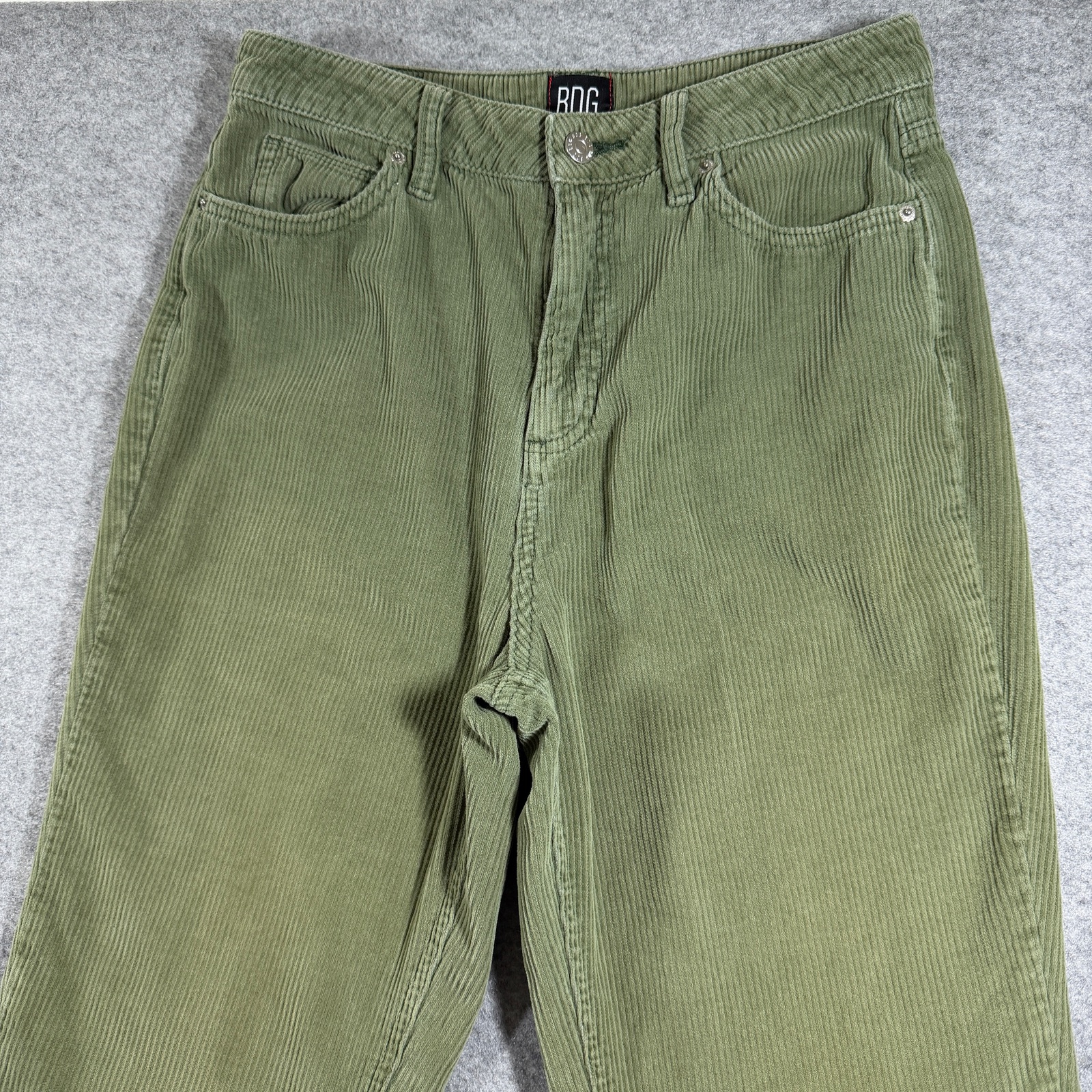 BDG Urban Outfitters Corduroy Pants Womens 28 Olive Green Mom High Rise Cotton thumbnail 3