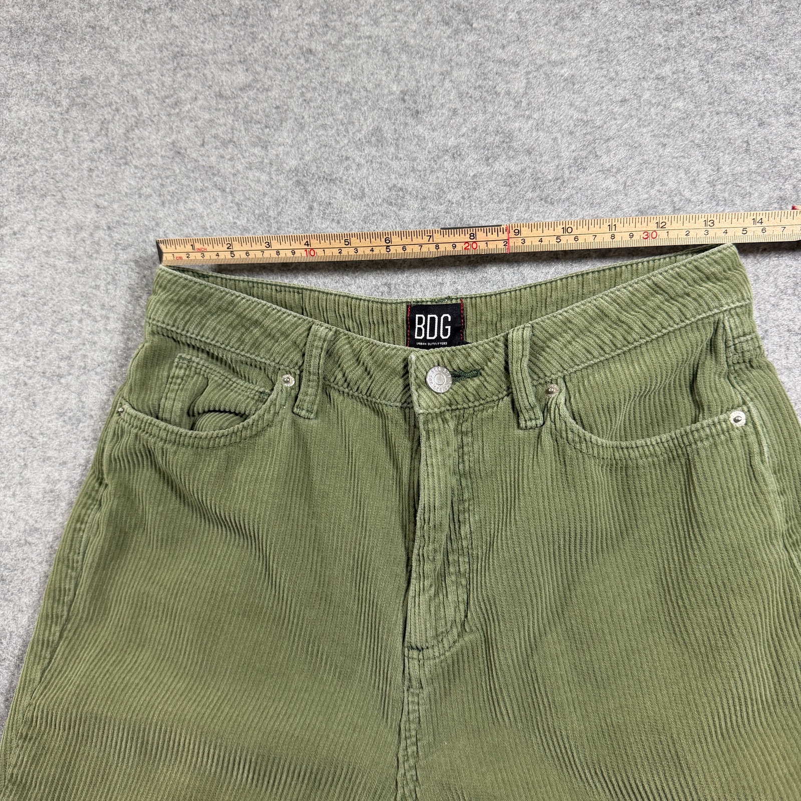 BDG Urban Outfitters Corduroy Pants Womens 28 Olive Green Mom High Rise Cotton thumbnail 7