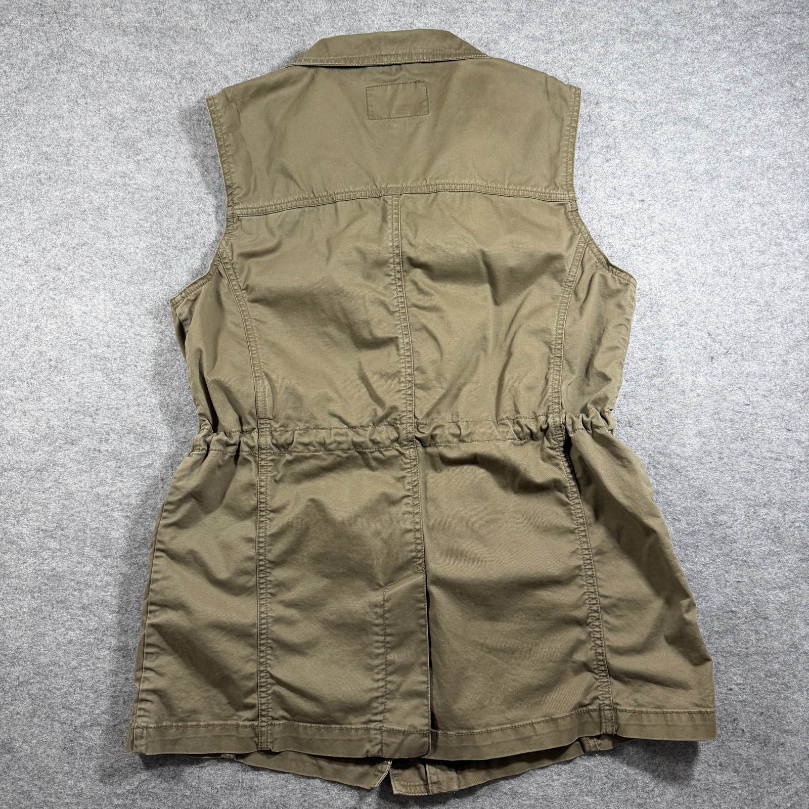 Banana Republic Utility Vest Womens M Olive Green Cotton Safari Field Jacket thumbnail 2