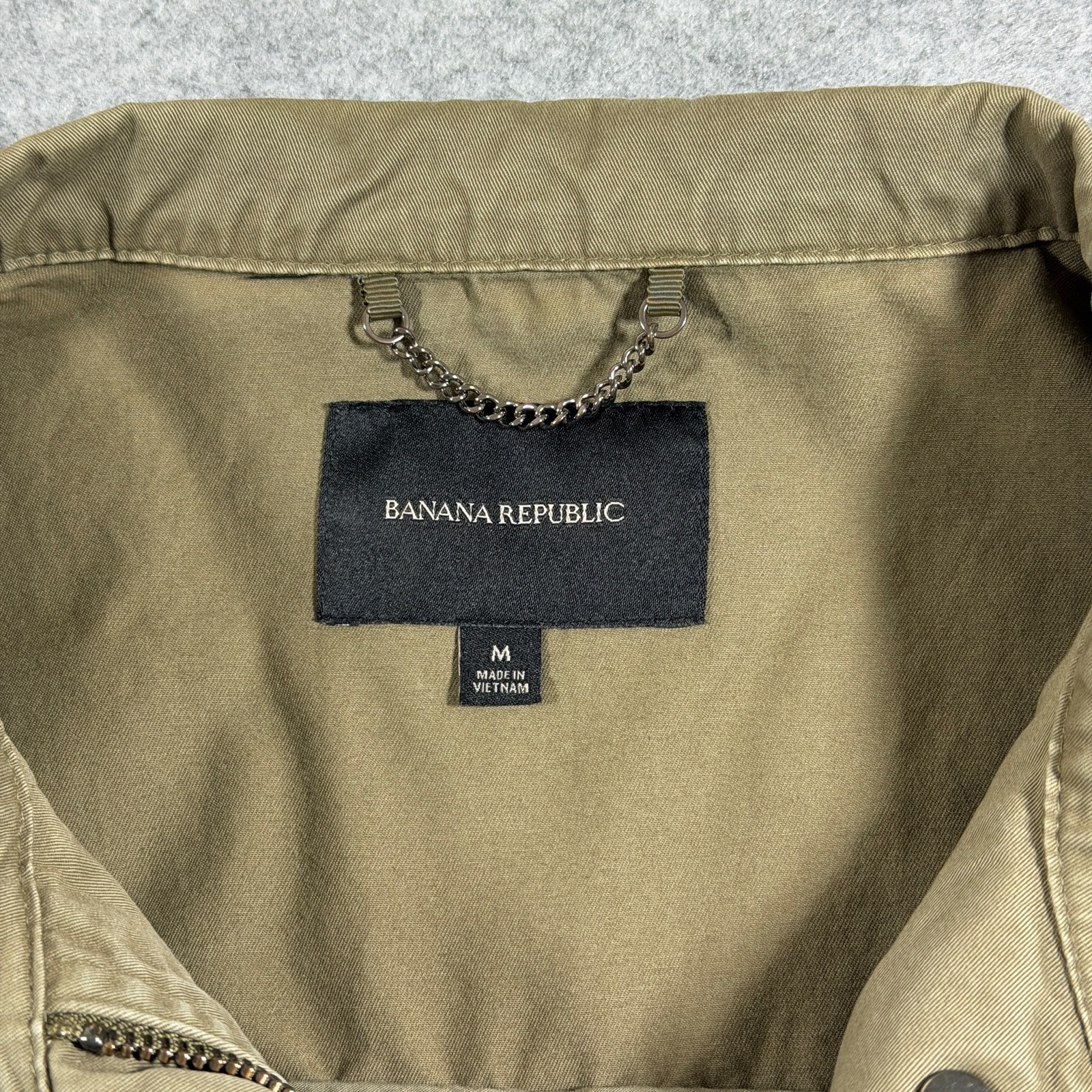 Banana Republic Utility Vest Womens M Olive Green Cotton Safari Field Jacket thumbnail 4