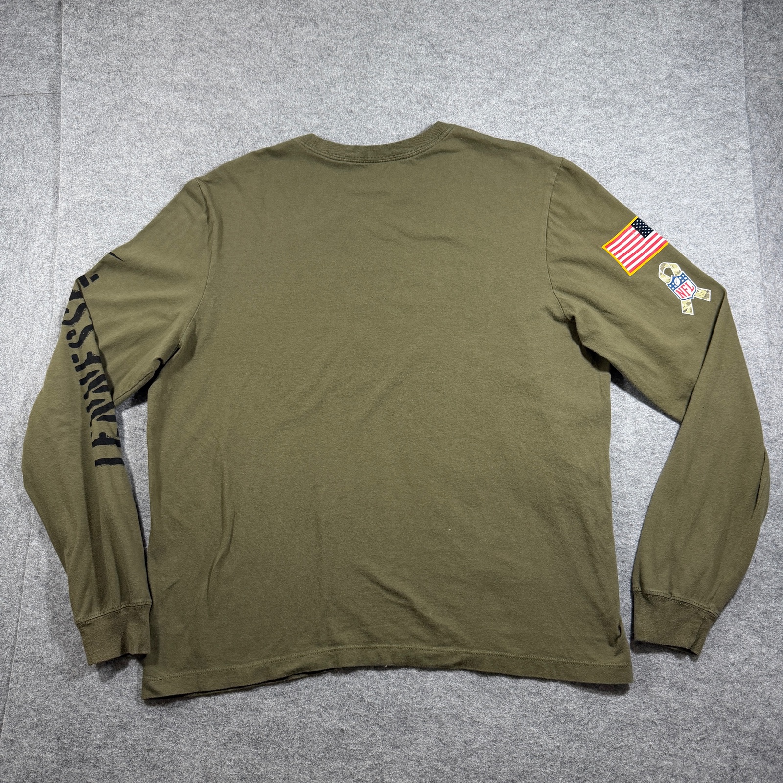 Nike Tennessee Titans Long Sleeve Shirt Mens XL Olive Salute To Army Service NFL thumbnail 2