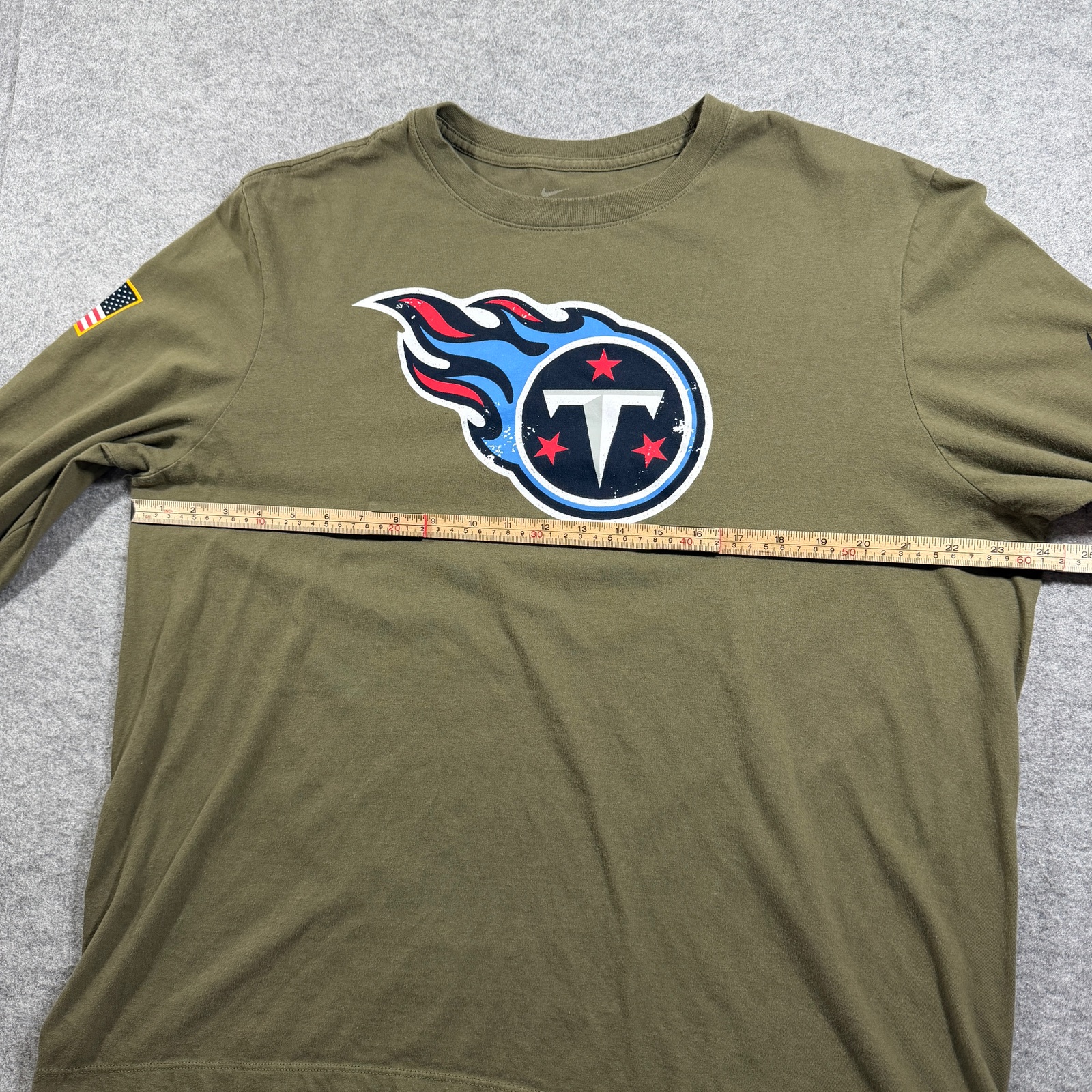 Nike Tennessee Titans Long Sleeve Shirt Mens XL Olive Salute To Army Service NFL thumbnail 6