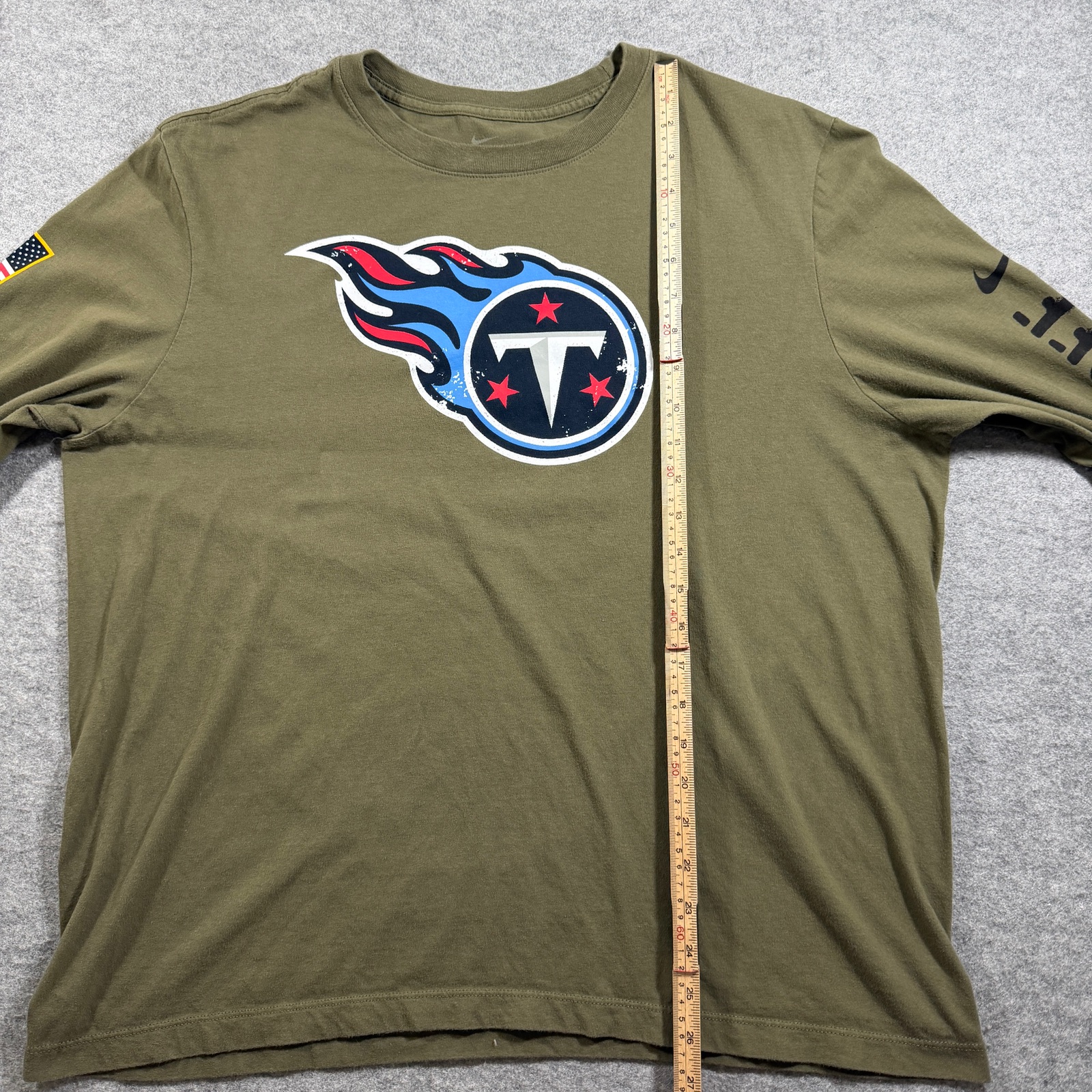 Nike Tennessee Titans Long Sleeve Shirt Mens XL Olive Salute To Army Service NFL thumbnail 7
