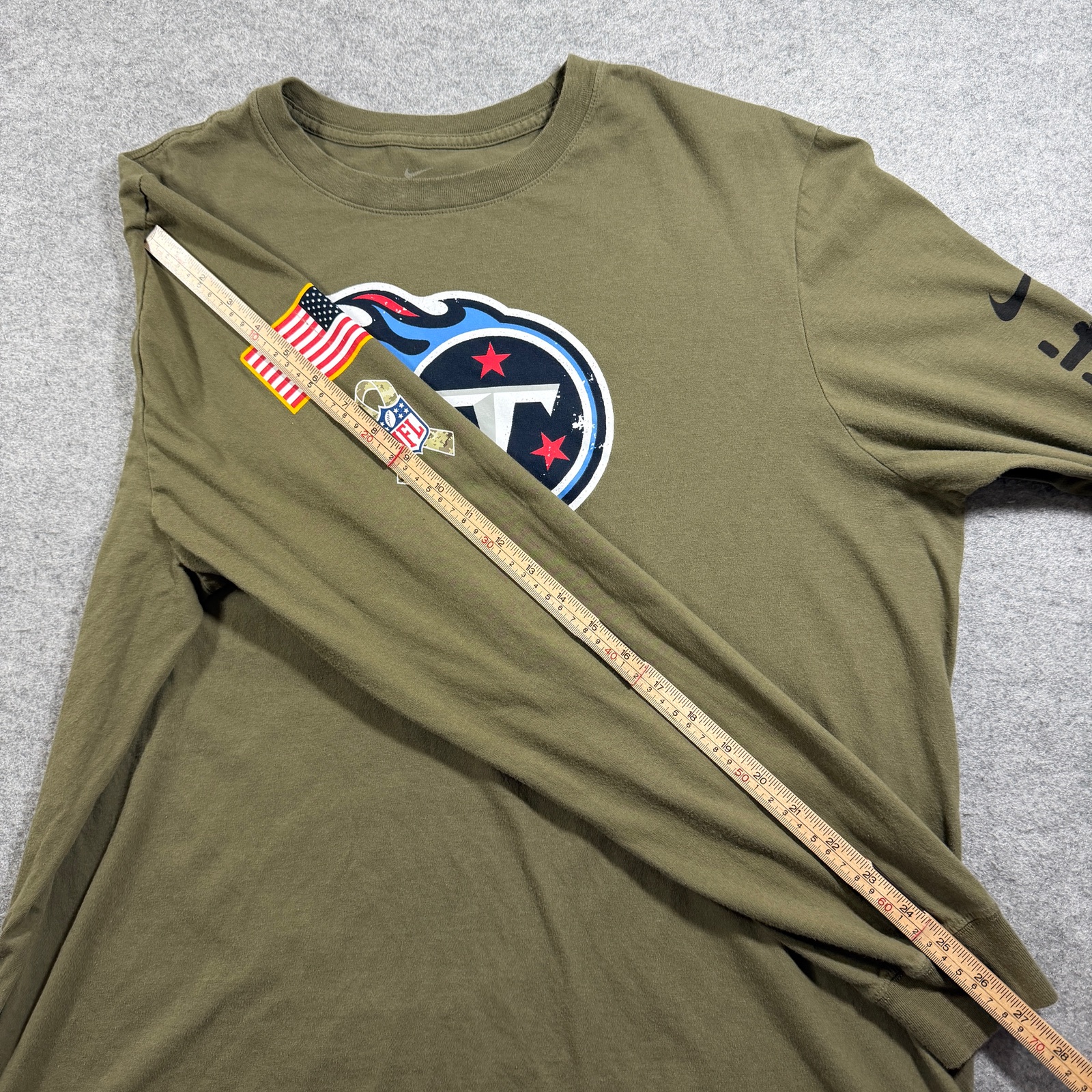 Nike Tennessee Titans Long Sleeve Shirt Mens XL Olive Salute To Army Service NFL thumbnail 8