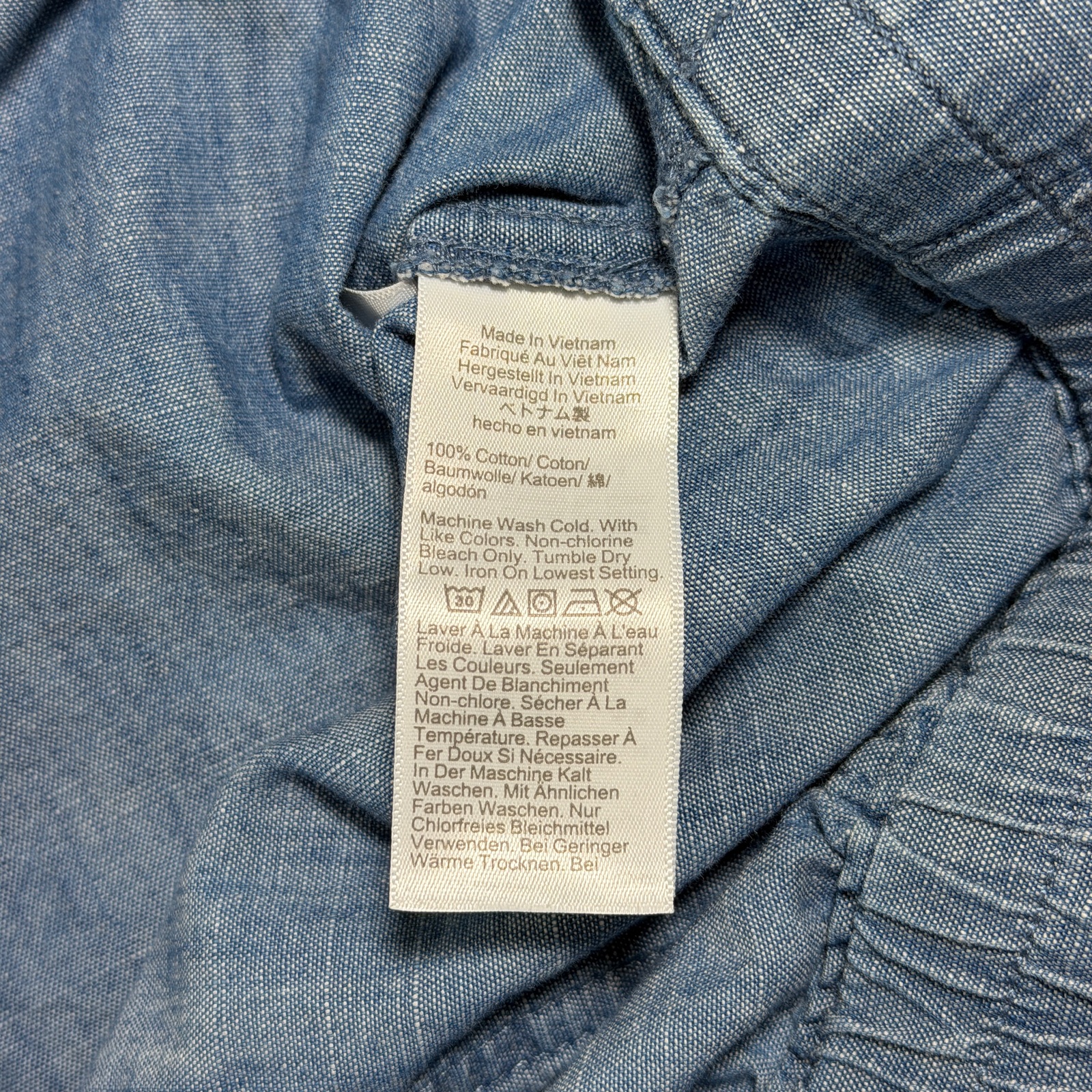J.Crew Chambray Shorts Womens M Blue Cotton Pull-On Elastic Waist Patch Pockets thumbnail 10