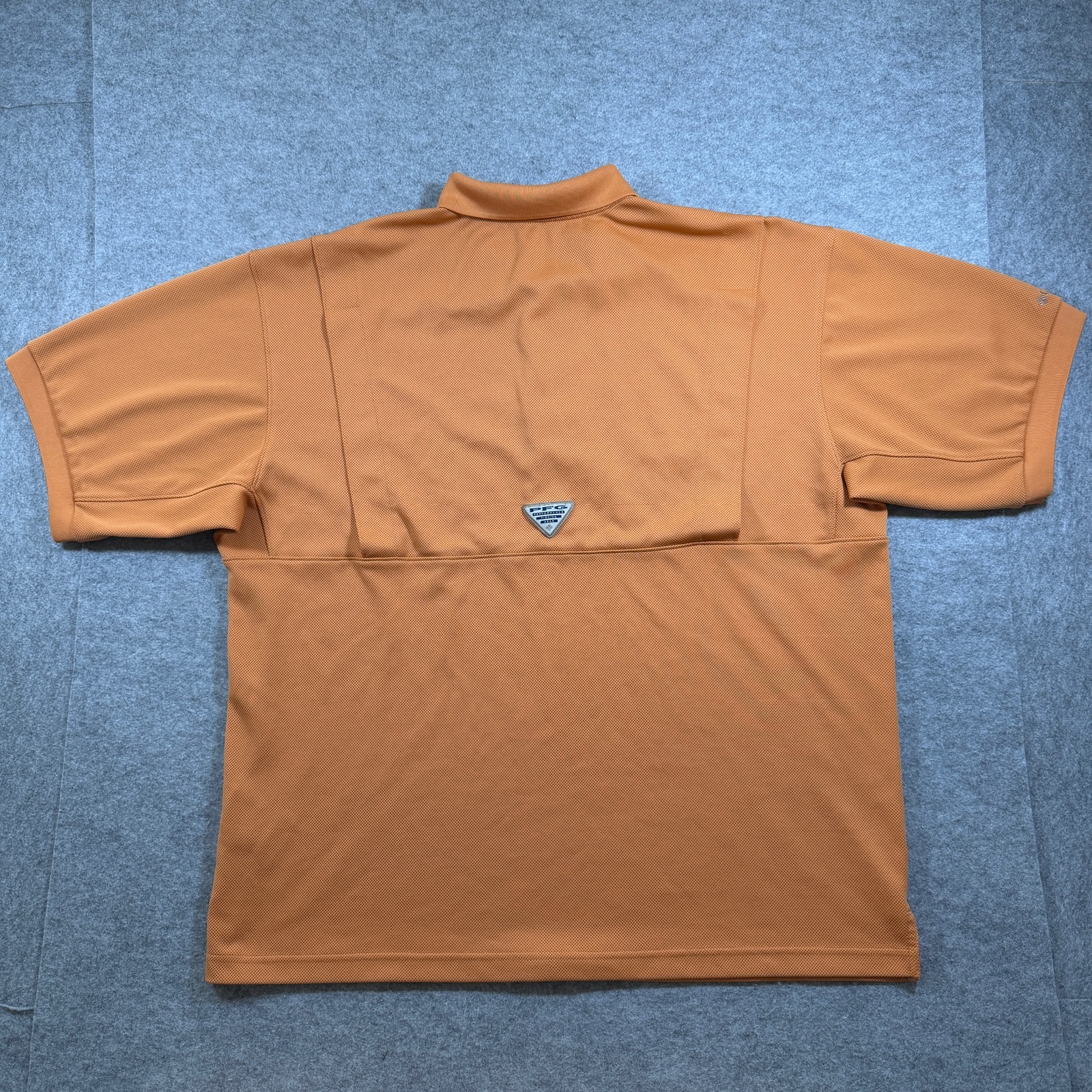 Columbia PFG Polo Shirt Mens XXL Orange Mesh Vented Performance Fishing Gear