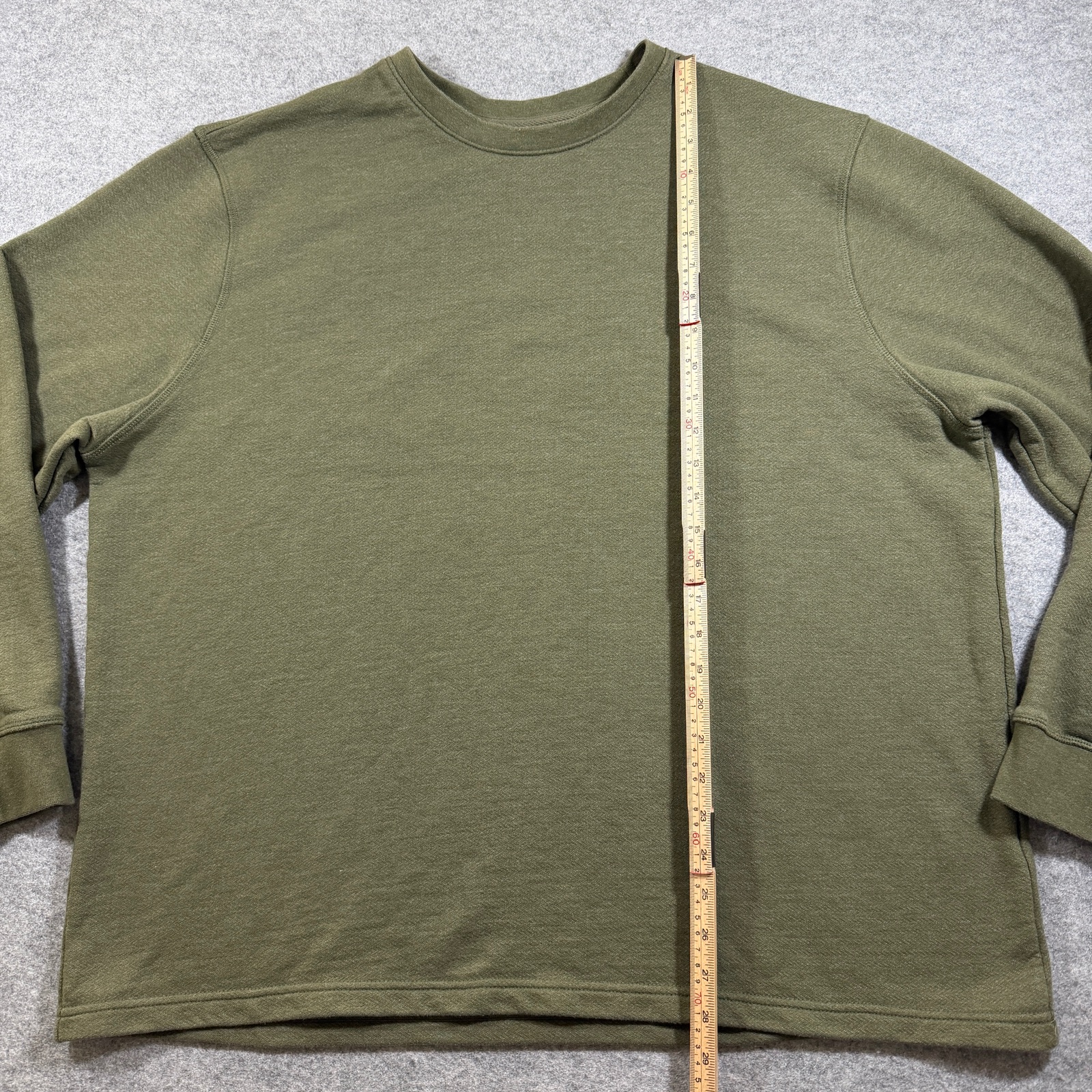 Orvis Crewneck Sweatshirt Mens XXL Olive Green Cotton Outdoor Pullover Casual thumbnail 7
