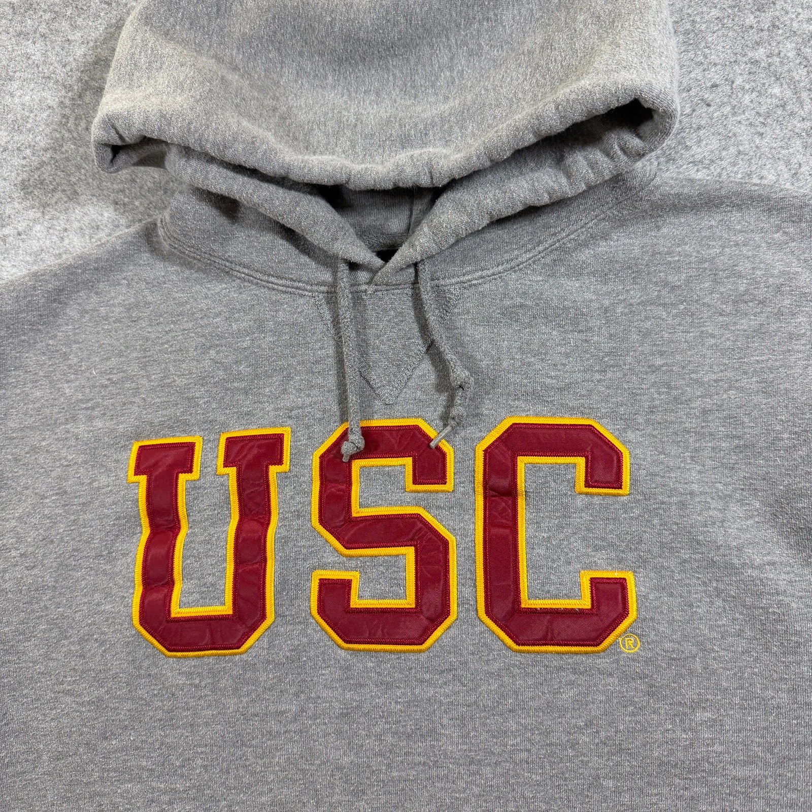 Vintage USC Trojans Hoodie Mens L Gray Heavyweight Fleece NCAA College Heritage thumbnail 3