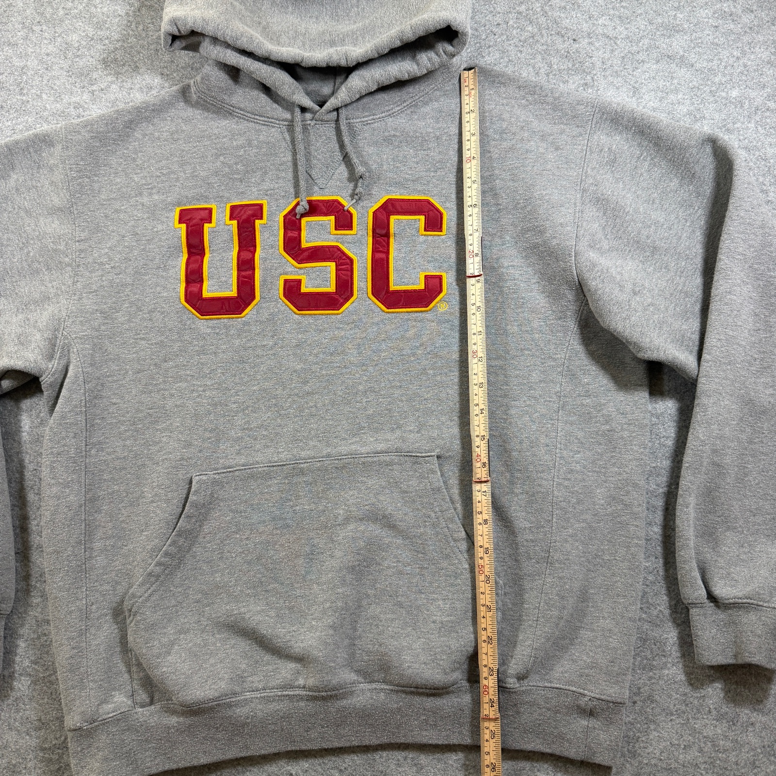 Vintage USC Trojans Hoodie Mens L Gray Heavyweight Fleece NCAA College Heritage thumbnail 6