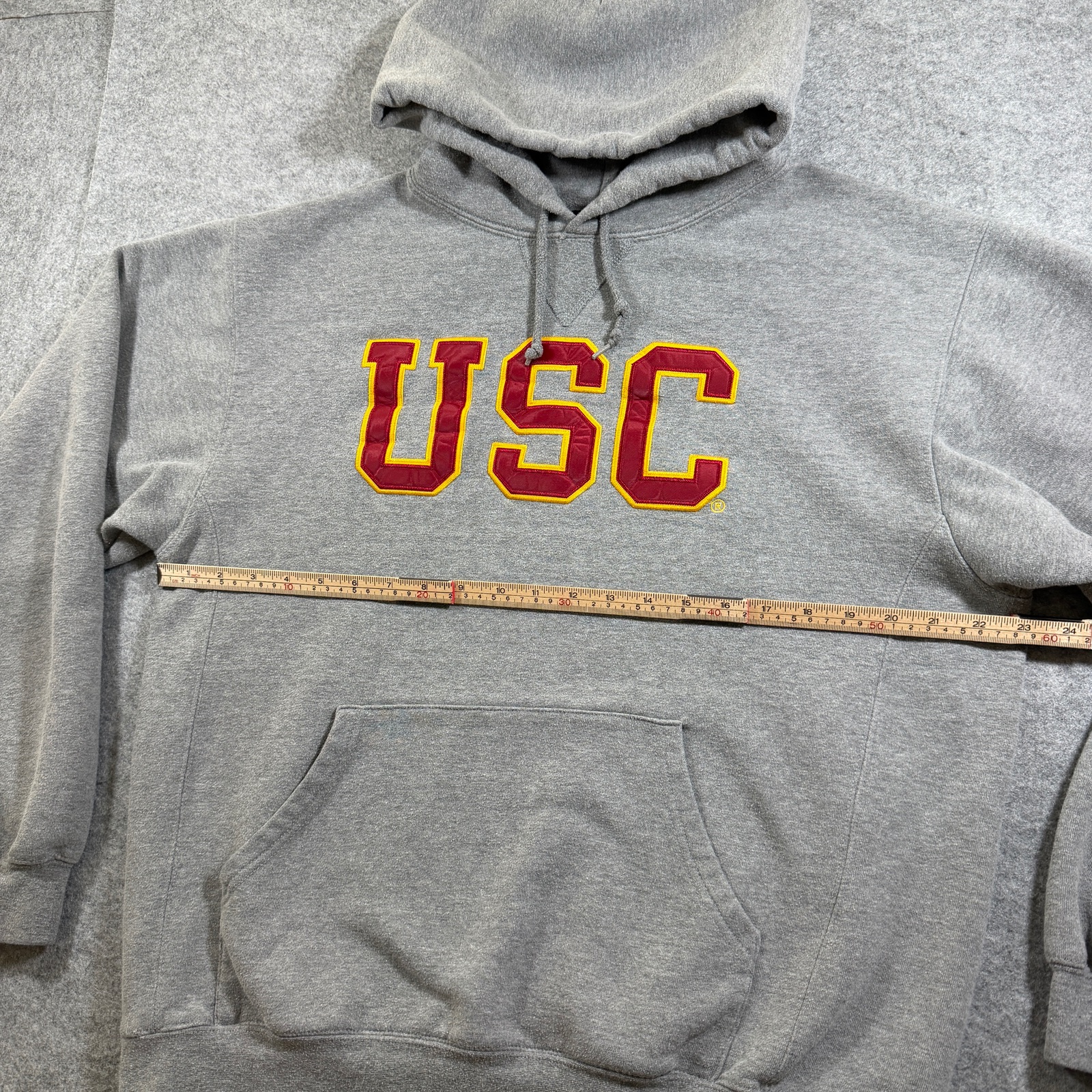 Vintage USC Trojans Hoodie Mens L Gray Heavyweight Fleece NCAA College Heritage thumbnail 7