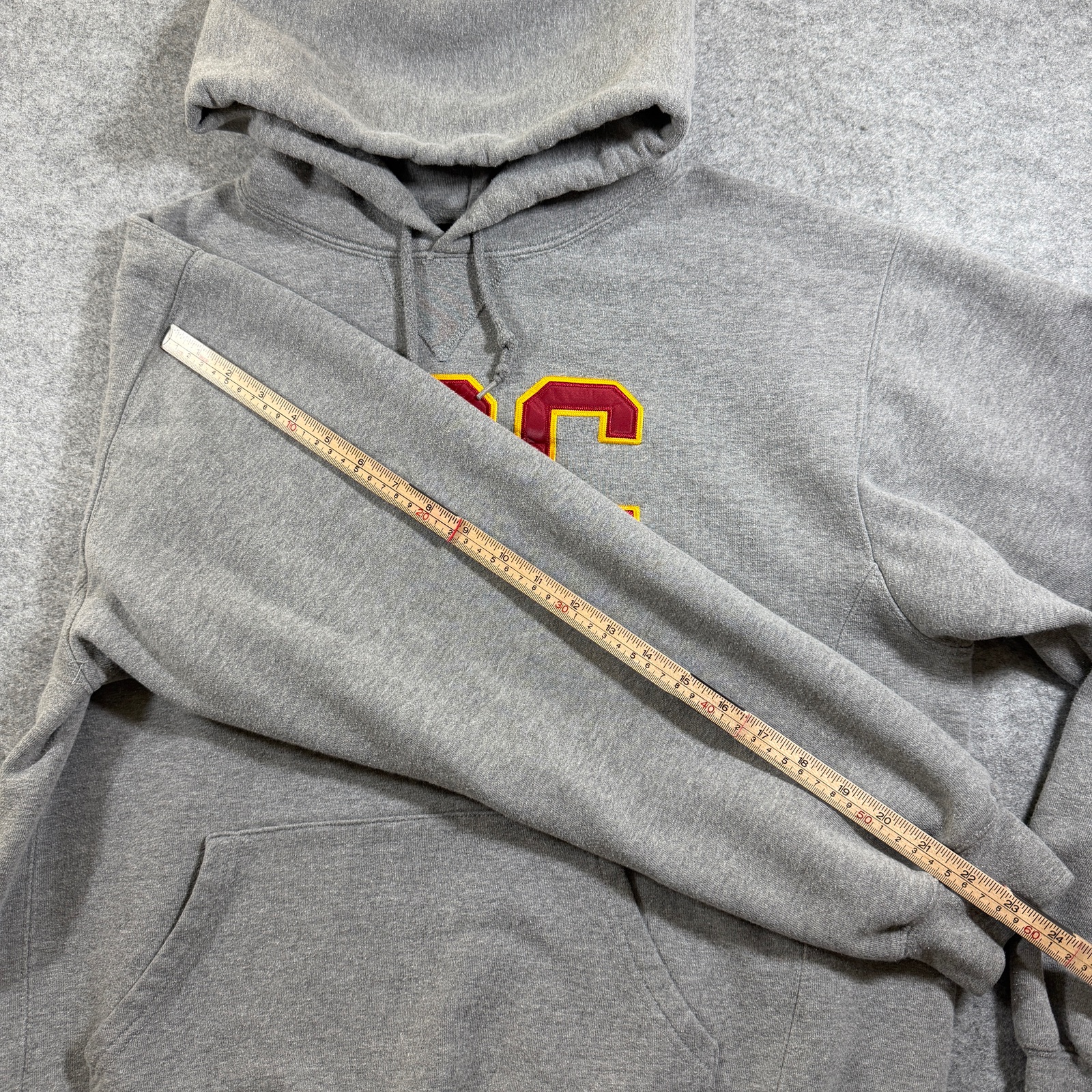 Vintage USC Trojans Hoodie Mens L Gray Heavyweight Fleece NCAA College Heritage thumbnail 8