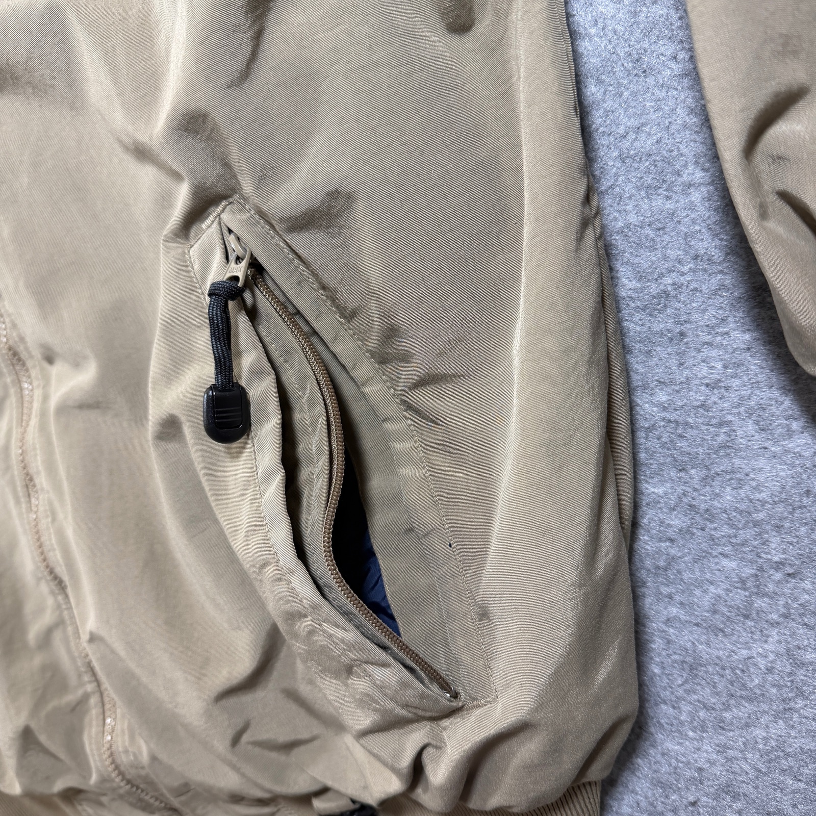 Vintage White Sierra Jacket Mens XL Tan Fleece Lined Water Resistant Hiking thumbnail 5